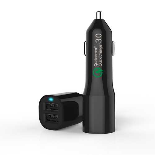 Bakeey 3A QC3.0 Fast Car Charger with Dual USB Ports for iPhone X/8/8 Plus, Samsung S8, Xiaomi Mi5/Mi6 - Perfect for Road Trips & Daily Commuting