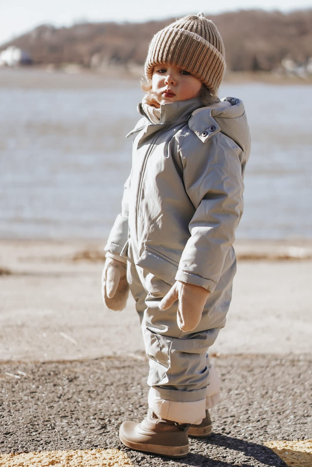 7AM Enfant Baby Jumpsuit Coat - 2-Way Zipper Teddy Jumpsuit for Infants & Toddlers, Water Repellent & Soft Cotton, Warm Winter Outerwear | Perfect for Stroller Walks, Outdoor Play & Cold Weather Protection