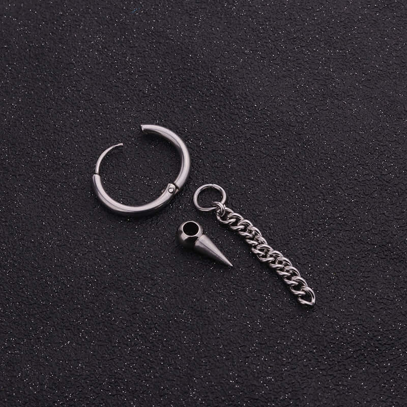 20G Cross Feather Dangle Hoop Earrings for Women | Trendy Gothic Jewelry for Parties, Concerts & Everyday Wear | HSEC1806