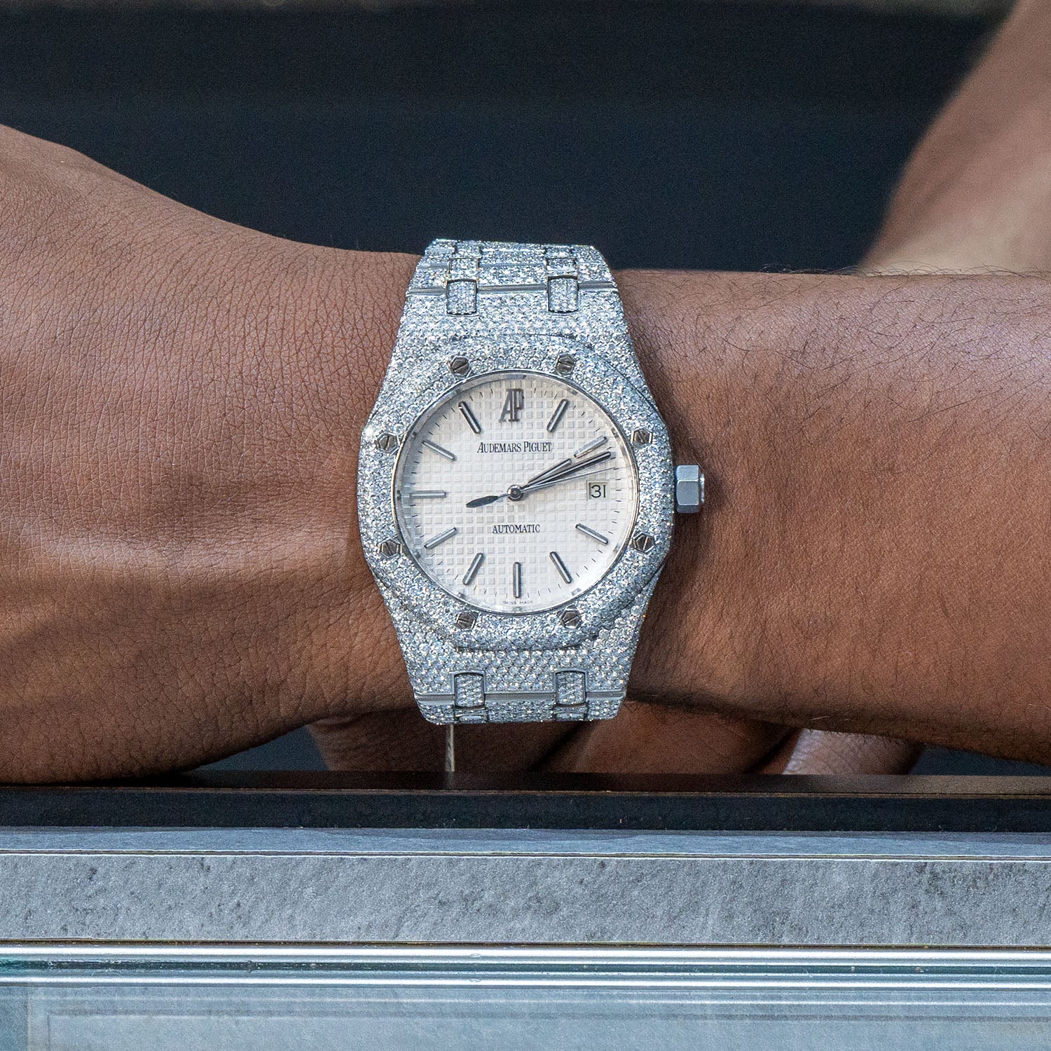Audemars Piguet Royal Oak Luxury Watch - 39mm Stainless Steel Diamond Iced Out (20 Carats) | Perfect for Men's Fashion, Special Occasions & Luxury Gift Giving
