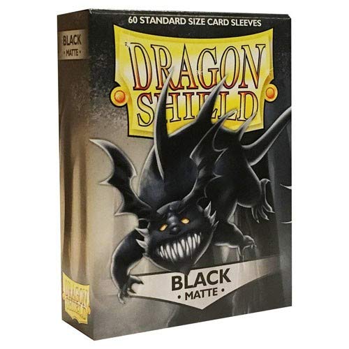 Dragon Shield Matte Black Card Sleeves - 60 Count Deck Protectors for MTG, Yu-Gi-Oh & Trading Cards | Premium Quality, Non-Slip Grip | Perfect for Tournaments, Collecting & Game Nights