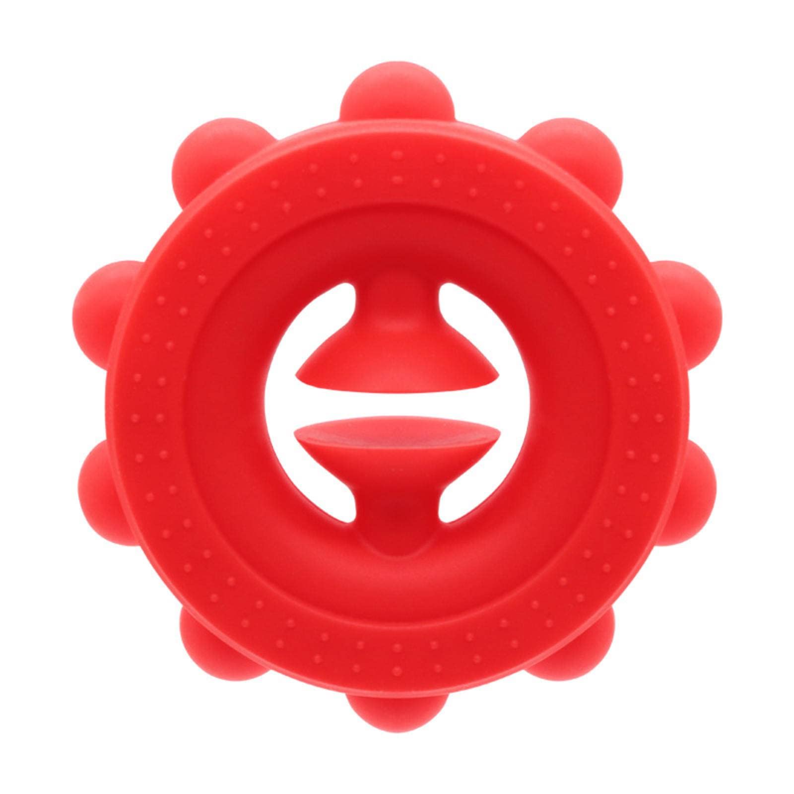 Rainbow Bubble Press Silicone Grip Toy - Finger Stress Relief Decompression Ring for Anxiety & Focus - Fun Fidget Sensory Tool for Office, School, and Travel