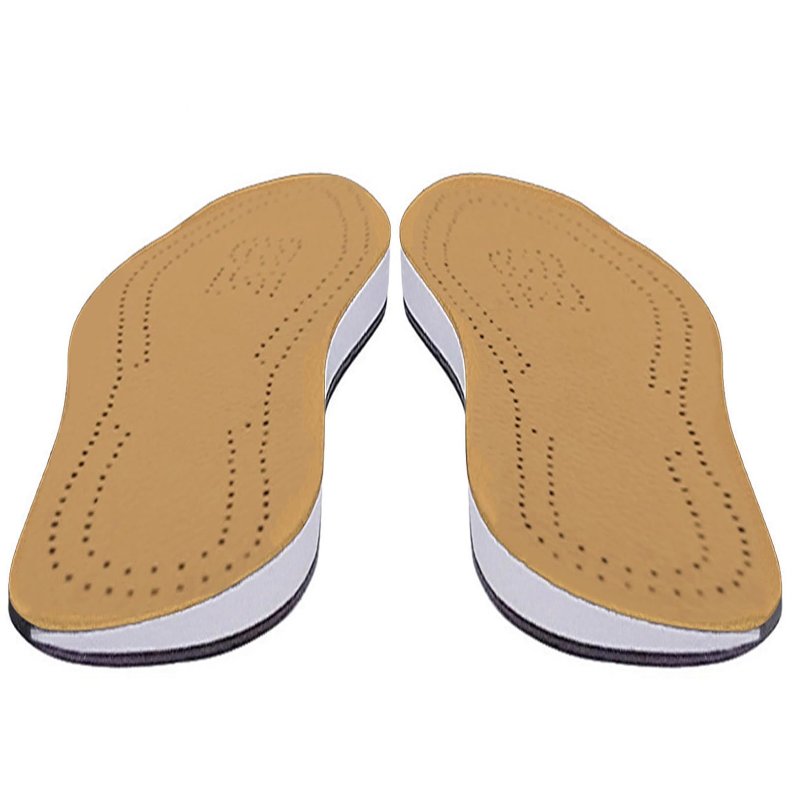 **Pronation Insoles for Plantar Fasciitis & Knee Pain Relief – Orthopedic PU Leather Shoe Inserts for Men & Women – Correct Uneven Foot Alignment & Osteoarthritis – Brown (Size 35/36) – Ideal for Running, Walking & Daily Comfort**