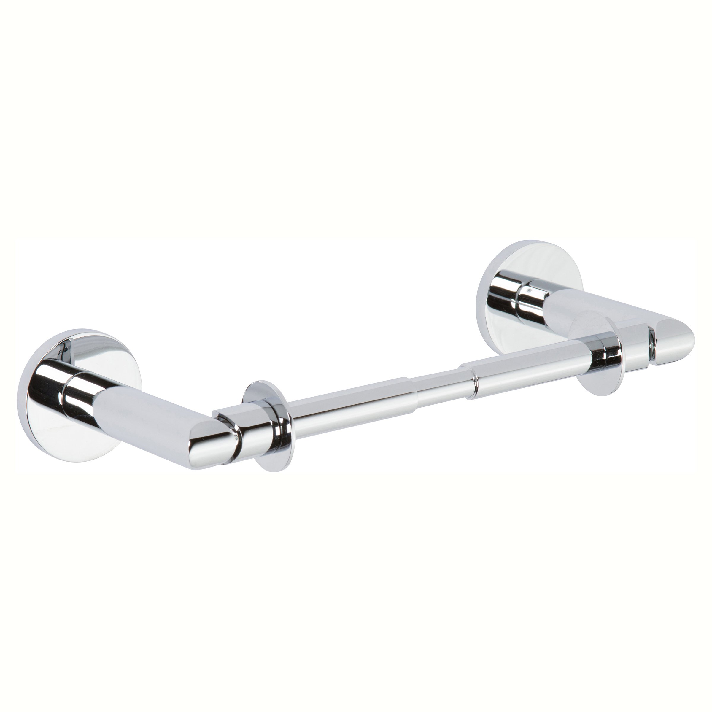 Polished Chrome Double Post Toilet Paper Holder - Modern Bathroom Tissue Roll Dispenser for Home & Commercial Use