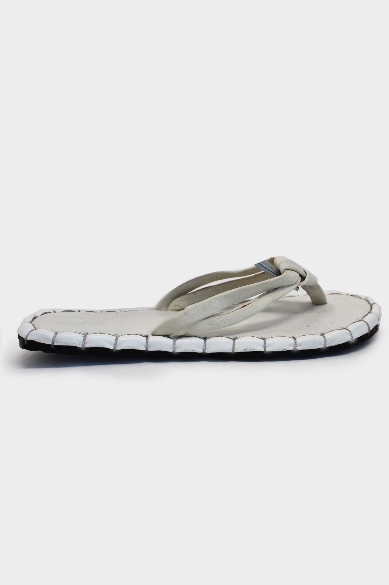 Eco-Friendly Recycled Leather Sandals for Women - Comfortable White Summer Sandals | Perfect for Beach, Vacation & Casual Outings
