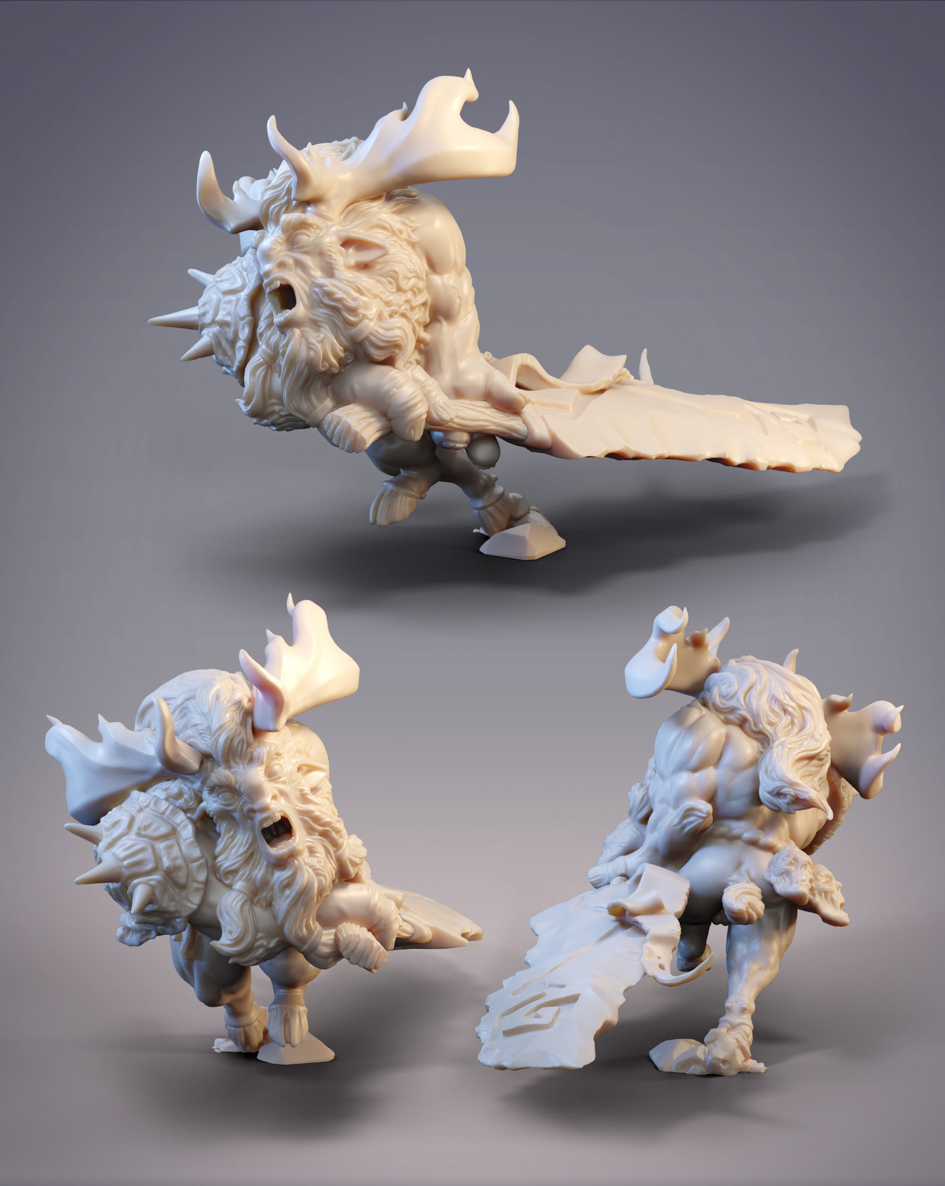 Arkhan Ariche Reindeer Berserker Action Figure - Collectible Viking Warrior for Tabletop RPG & Fantasy Gaming