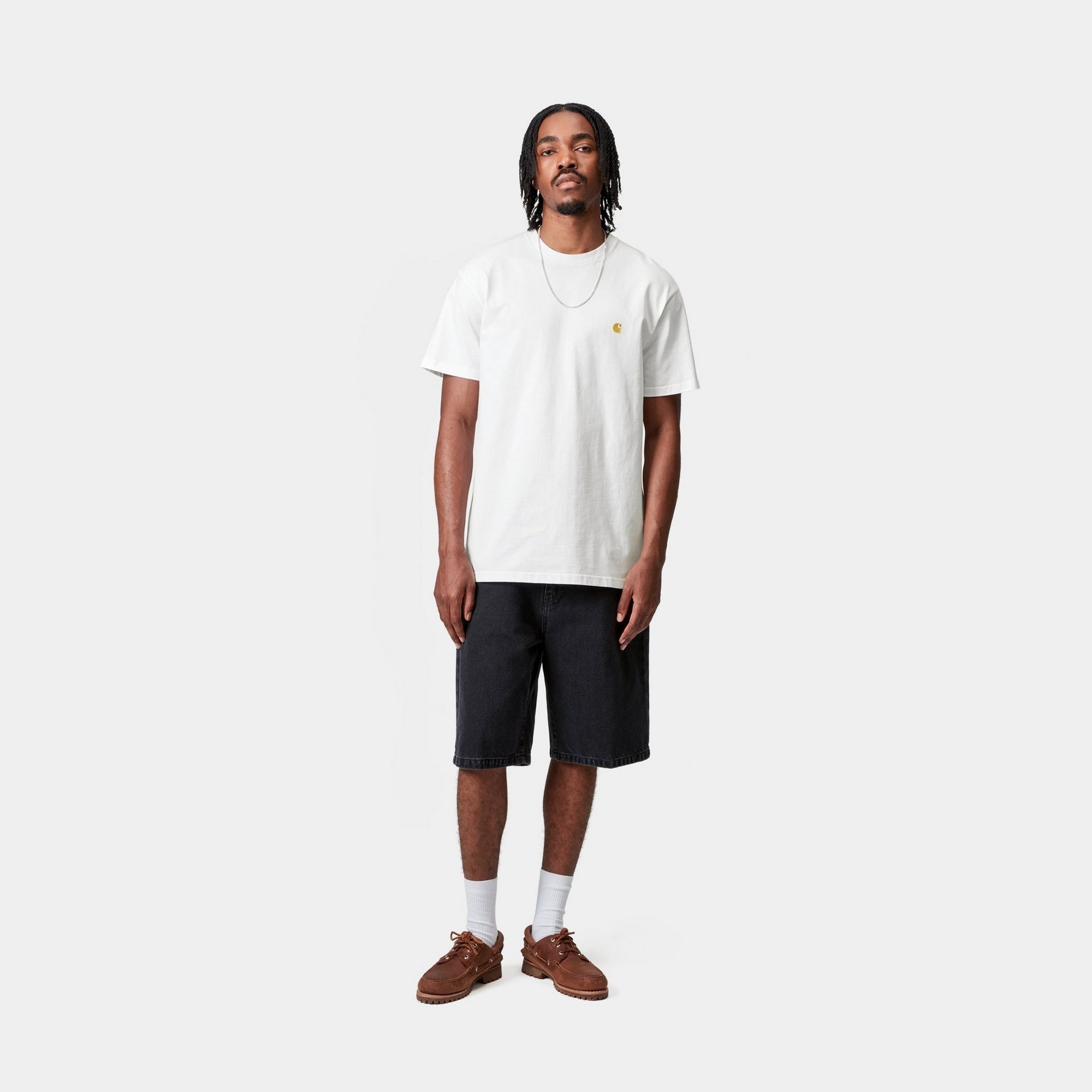 Chase T-Shirt for Men - Premium Cotton White Tee - Casual Comfort Fit - Perfect for Everyday Wear, Gym, and Outings