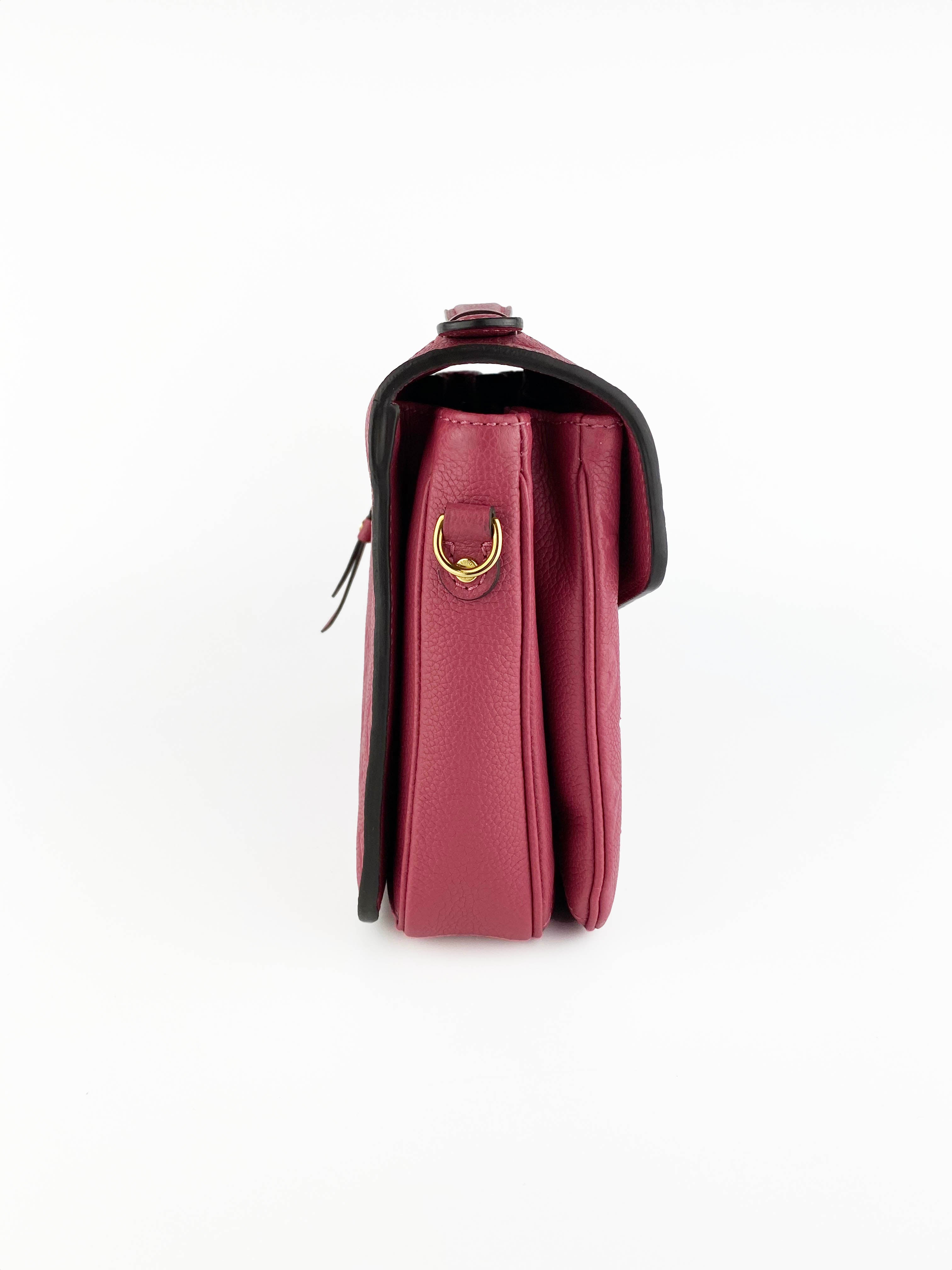 Louis Vuitton Pochette Metis Empreinte Leather Crossbody Bag in Rose Bruyere - Luxury Designer Handbag for Women, Perfect for Work, Travel & Everyday Use