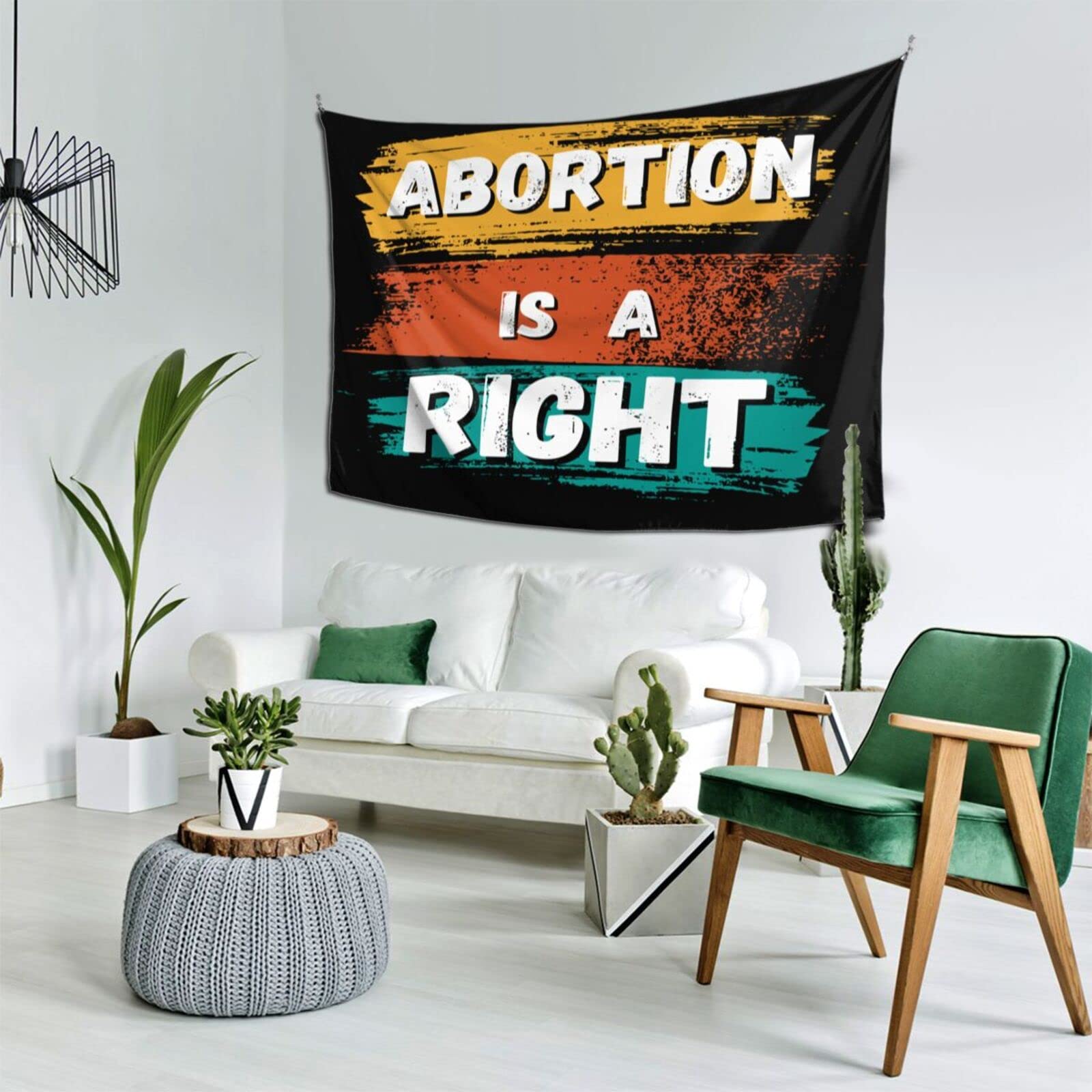 Oingoo 60x40 Inch Pro-Choice Wall Tapestry - Feminist Home Decor for Living Room, Bedroom & Dorm - Abortion Rights Art for Women's Empowerment & Social Justice