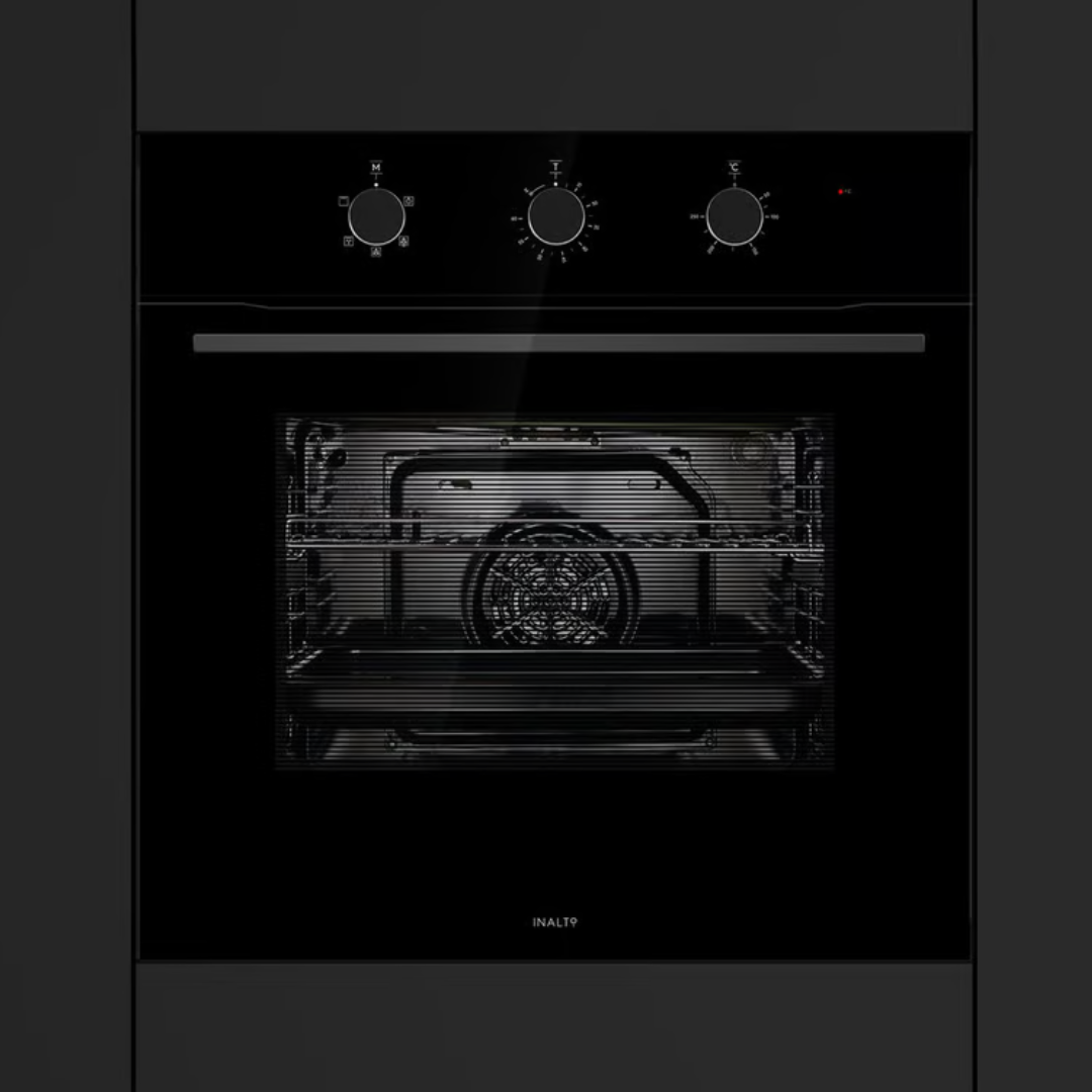 InAlto 60cm Built-in Electric Oven IO605MB - Stainless Steel Kitchen Appliance for Baking, Roasting & Grilling | Perfect for Home Cooking & Small Restaurants