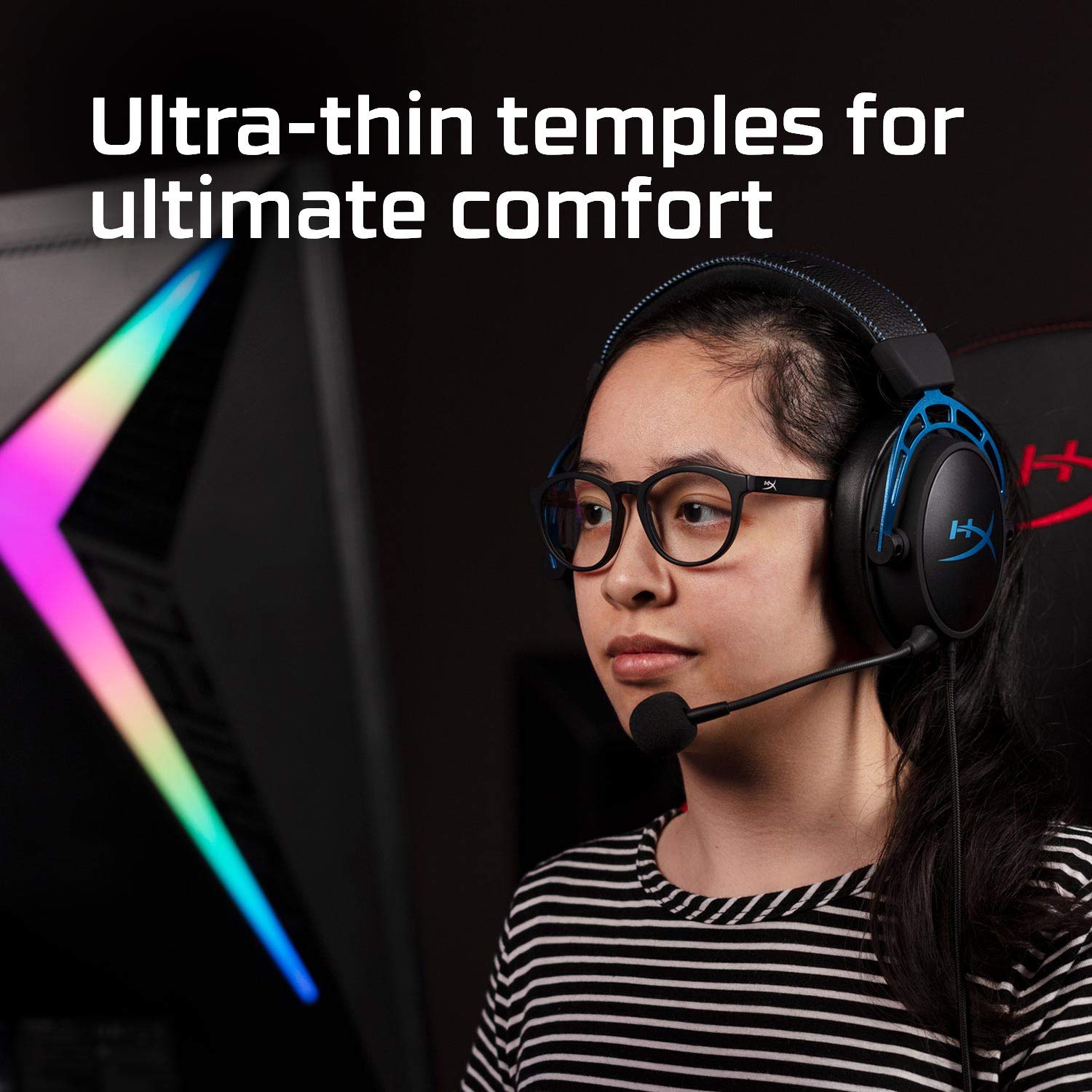 HyperX Spectre Gaming Glasses - Blue Light Blocking, UV Protection for Youth 10+ | Gaming & Study Use