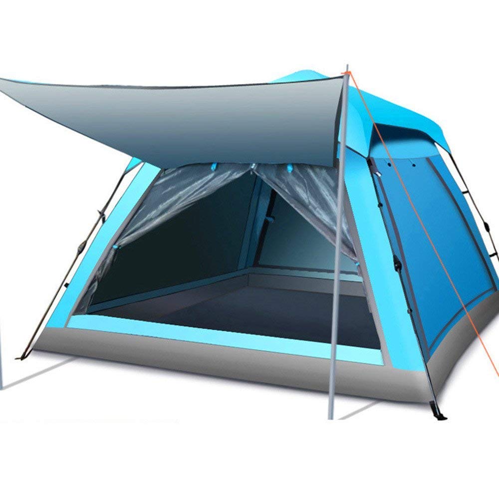 3-4 Person Automatic Pop Up Tent with Double Doors - Lightweight Aluminum Frame for Quick Setup - Waterproof & Stormproof for Outdoor Camping, Hiking, Backpacking - Perfect for Family Camping Trips & Adventure Travel
