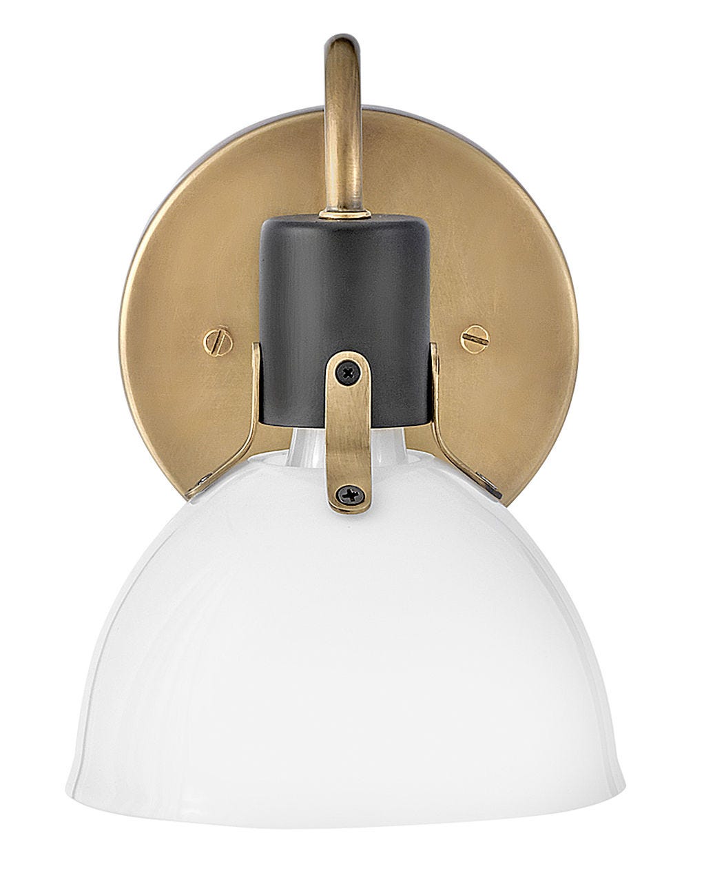 Argo 1L Wall Sconce in Heritage Brass Finish - Vintage Style Wall Light Fixture for Bedroom, Living Room & Hallway Lighting