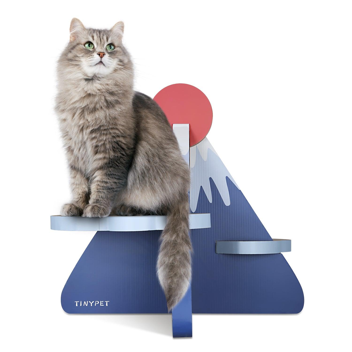 Premium Cat Scratcher Post Board - Fuji Mountain Shaped Scratching Lounge & Bed for Cats - Durable Sisal Pad Protects Furniture - Perfect for Indoor Play & Relaxation