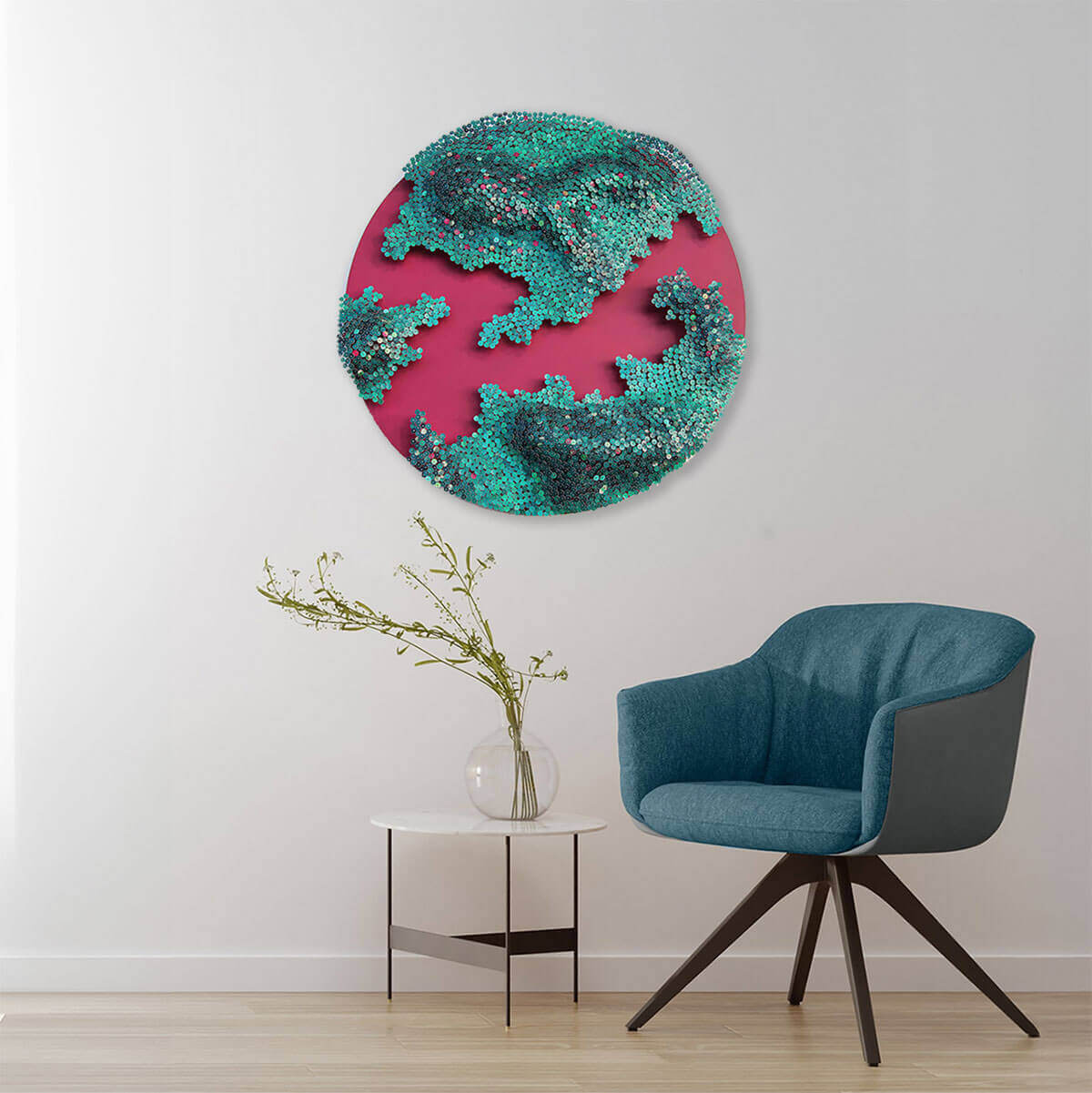 CosmoCromie Green Confini - Stylish Home Decor for Living Room, Bedroom & Office - Perfect for Modern Interior Design
