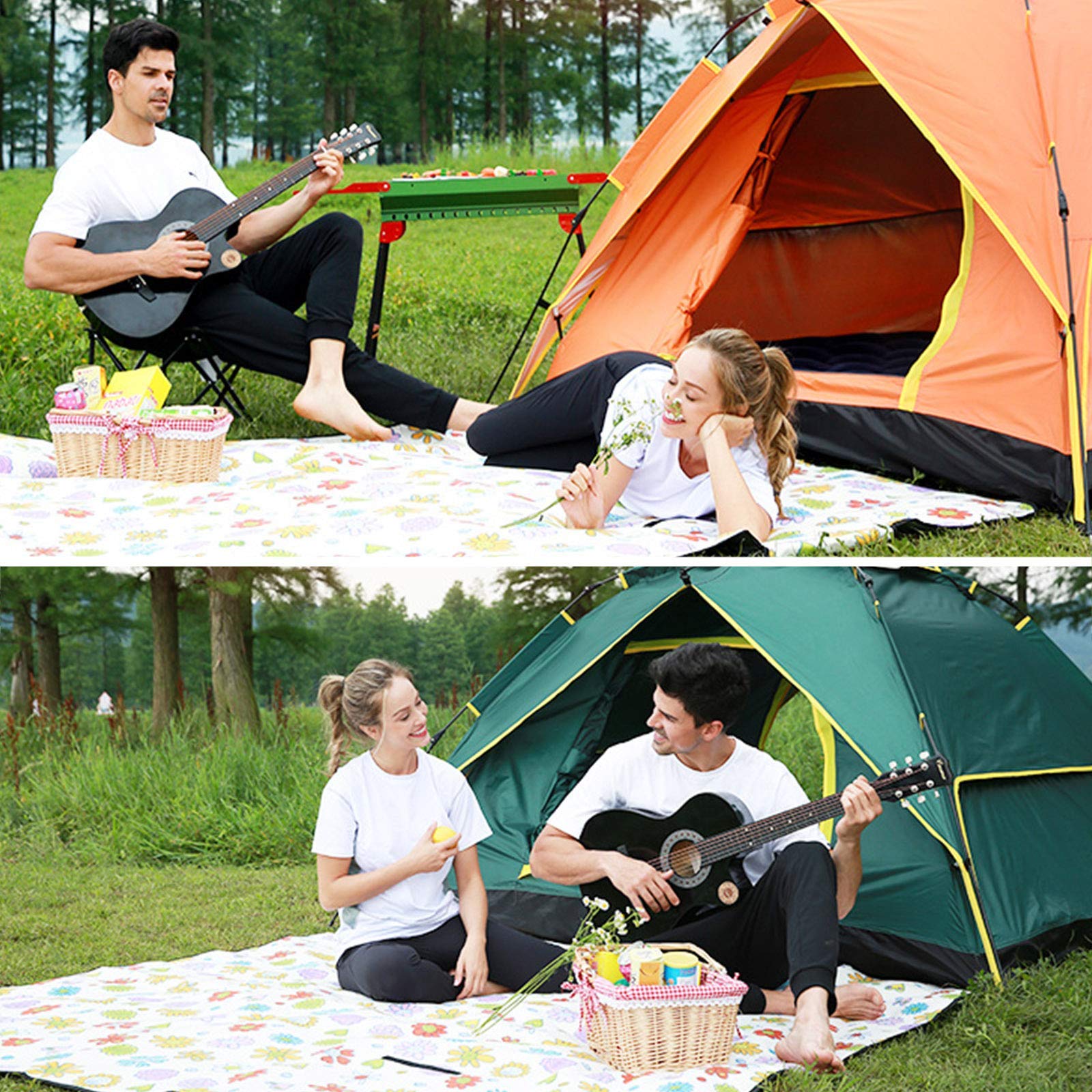 Automatic Pop Up Dome Waterproof Sun Shelter Tent - Lightweight Backpacking & Hiking Tent for Camping, Beach, Picnics & Garden Outdoor Activities