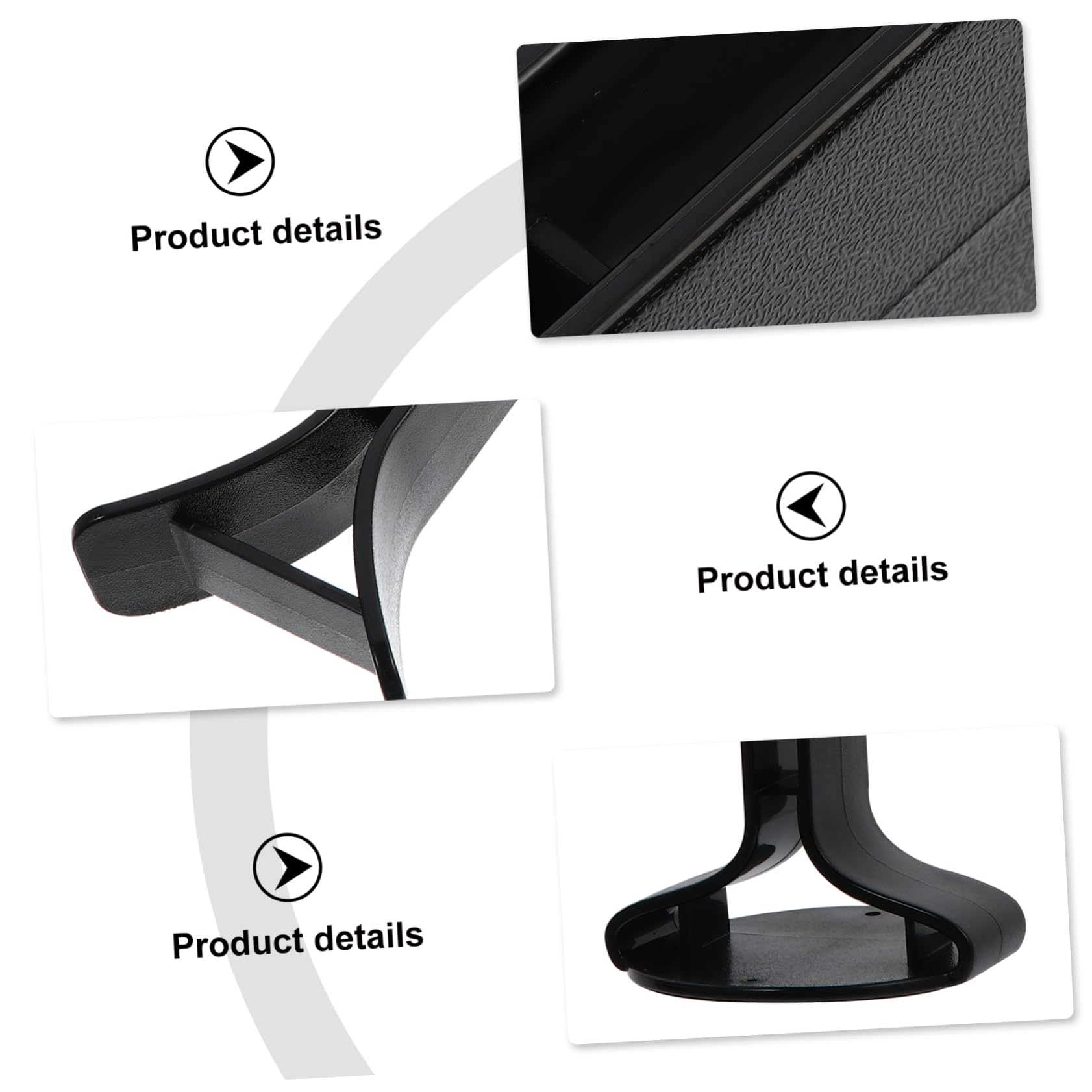 Uonlytech 3 Pack Headphone Display Stand - Premium Headset Holder for Desk, Shelf, or Store - Perfect for Organizing Wireless Earbuds, Gaming Headsets & Studio Headphones in Home, Office or Retail Display