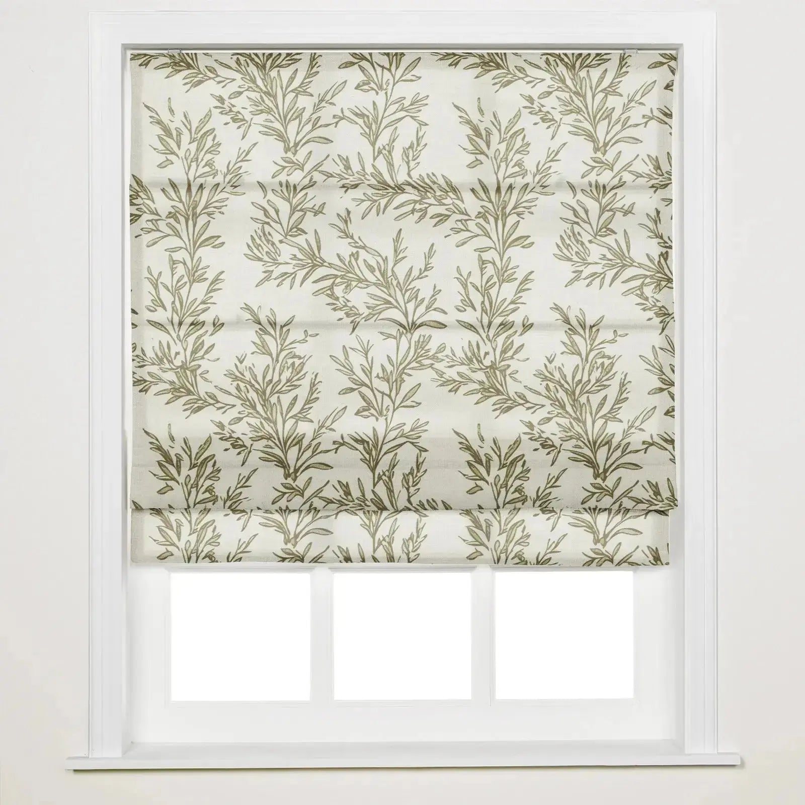 Elegant Sara Le Printed Roman Shade - Cordless Window Treatment for Plus Size Windows | Perfect for Living Room, Bedroom & Home Office Decor