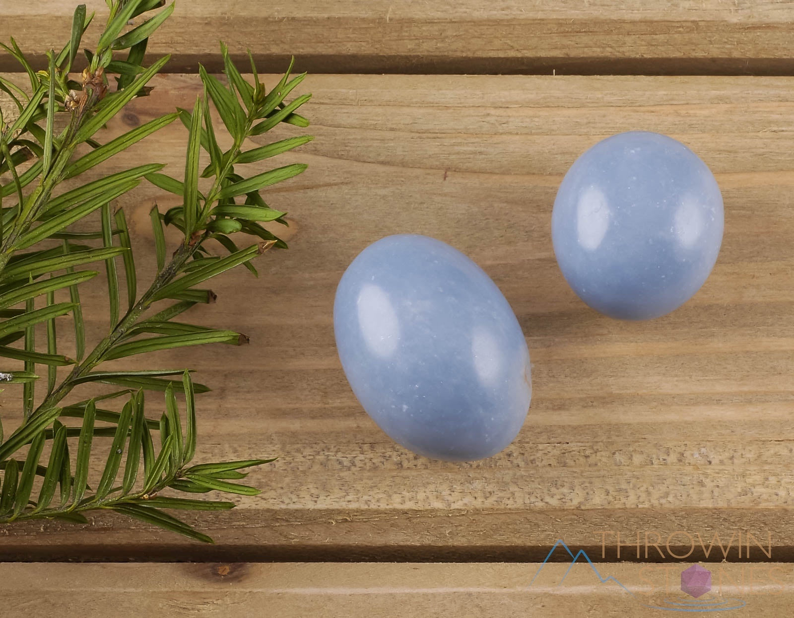 ANGELITE Tumbled Stones - Natural Blue Anhydrite Healing Crystals for Meditation, Chakra Balancing & Stress Relief | Self Care Gemstones for Home Decor, Reiki & Spiritual Healing (E0032)