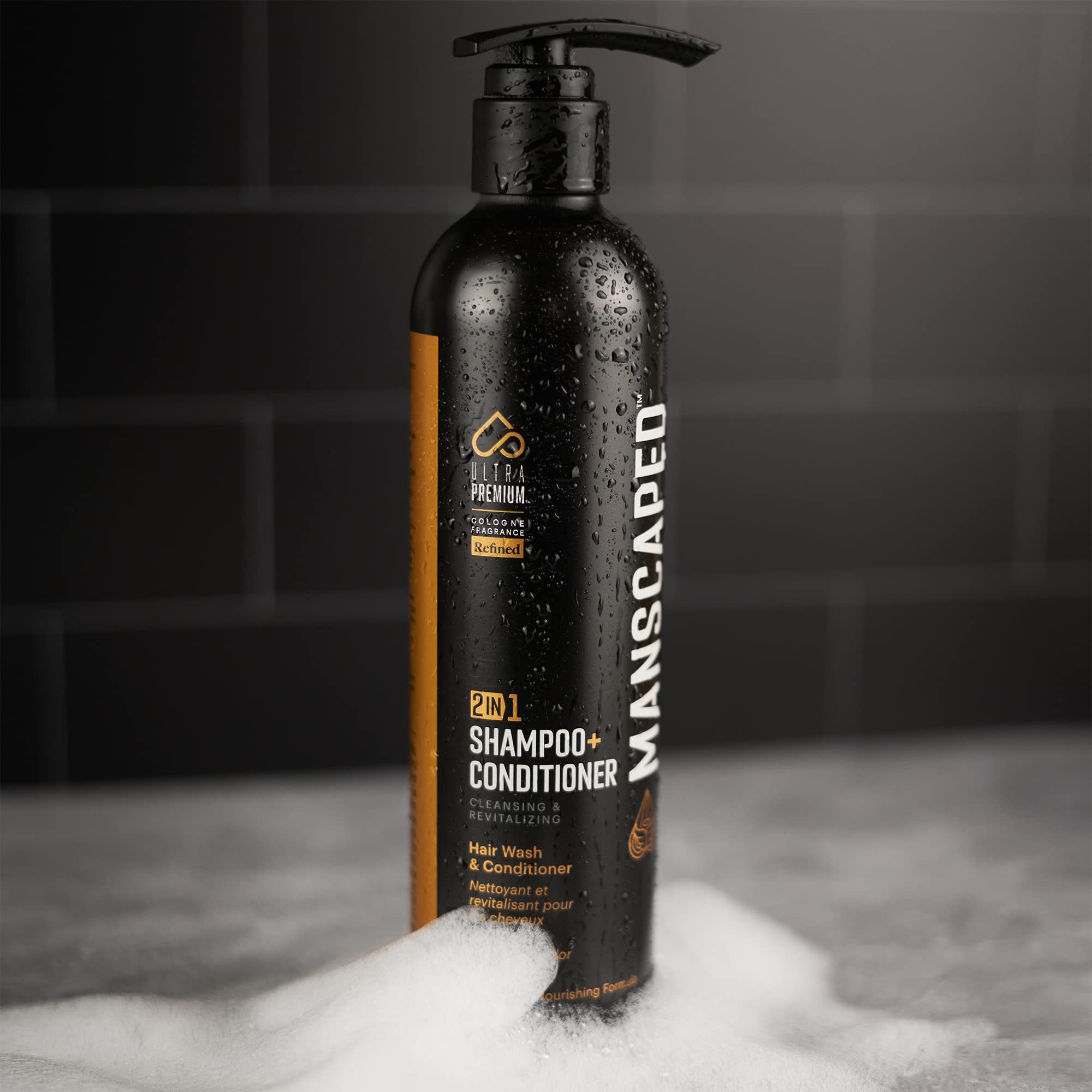 MANSCAPED® 2 In 1 Shampoo & Conditioner for Men - Ultra Premium Hair Care with Sea Kelp, Coconut Water & Aloe Vera - Nourishing & Hydrating Formula (16 oz) - Perfect for Daily Shower & Grooming Routine