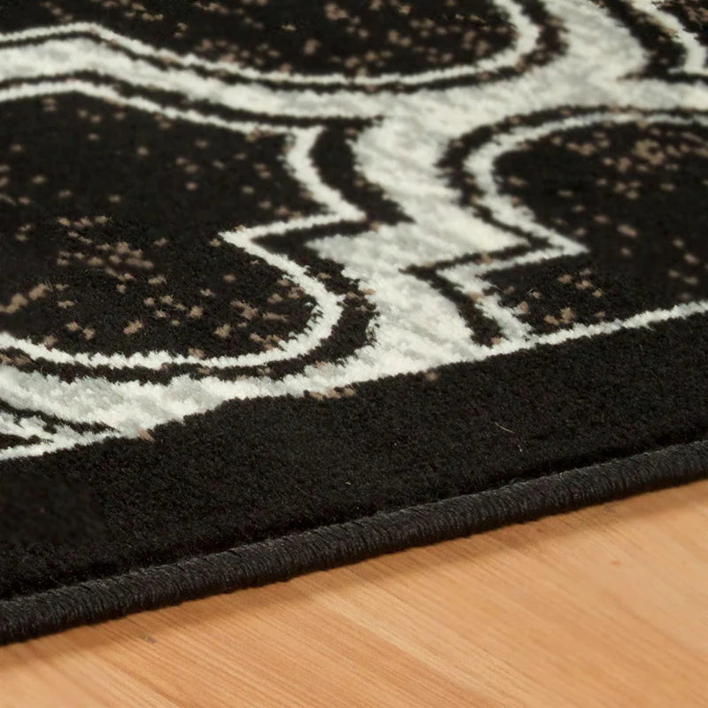 Bohemian Geometric Trellis Lattice Indoor Area Rug - Non-Slip Soft Living Room Carpet for Bedroom, Dorm, Nursery & Home Decor