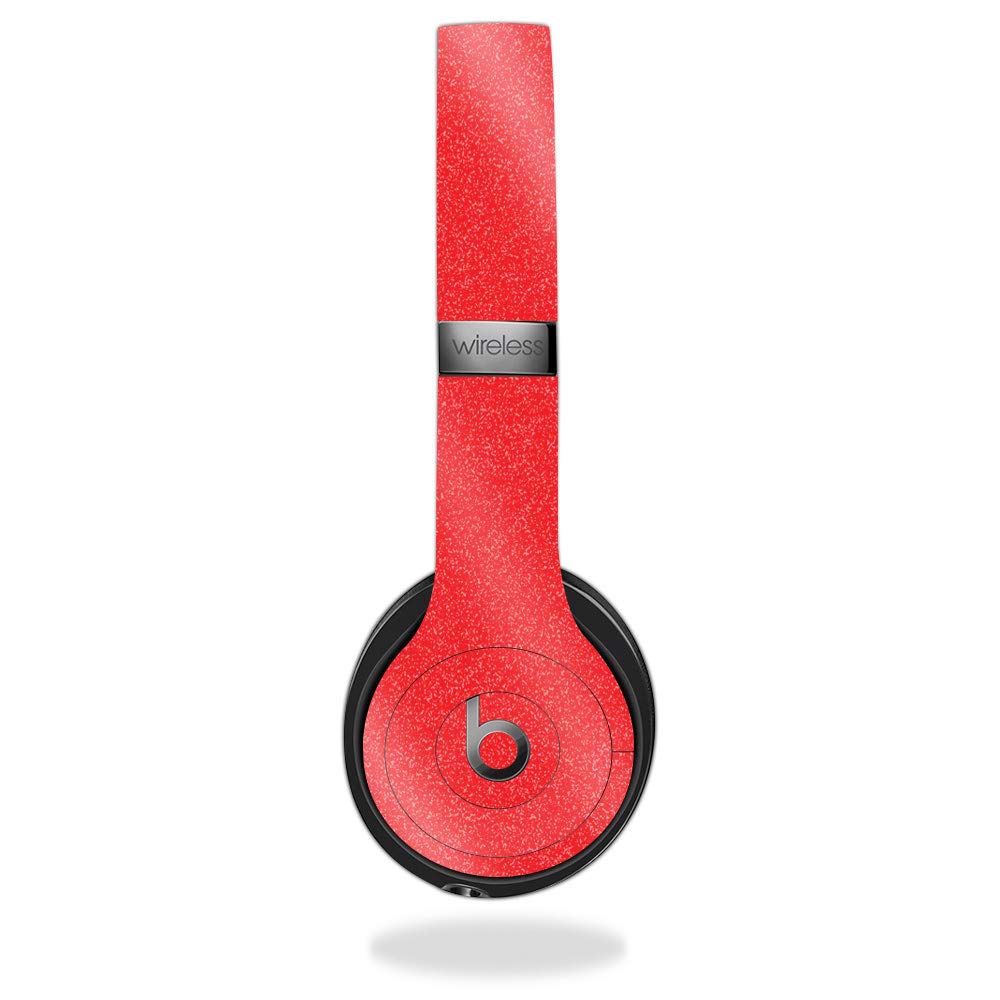 MightySkins Glossy Glitter Skin Cover for Beats Solo 3 Wireless Headphones - Red | Protective & Durable High-Gloss Glitter Vinyl Wrap | Easy to Apply, Remove & Change Styles | Made in USA | Perfect for Music Lovers & Fashion Enthusiasts
