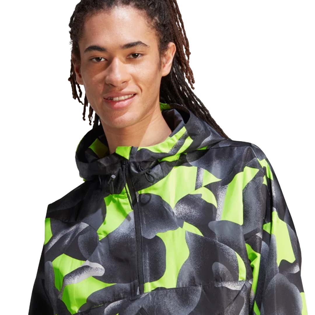 Adidas Men's City Escape Windbreaker Jacket (IJ5597) - Lightweight Water-Resistant Running Jacket for Outdoor Sports & Casual Wear