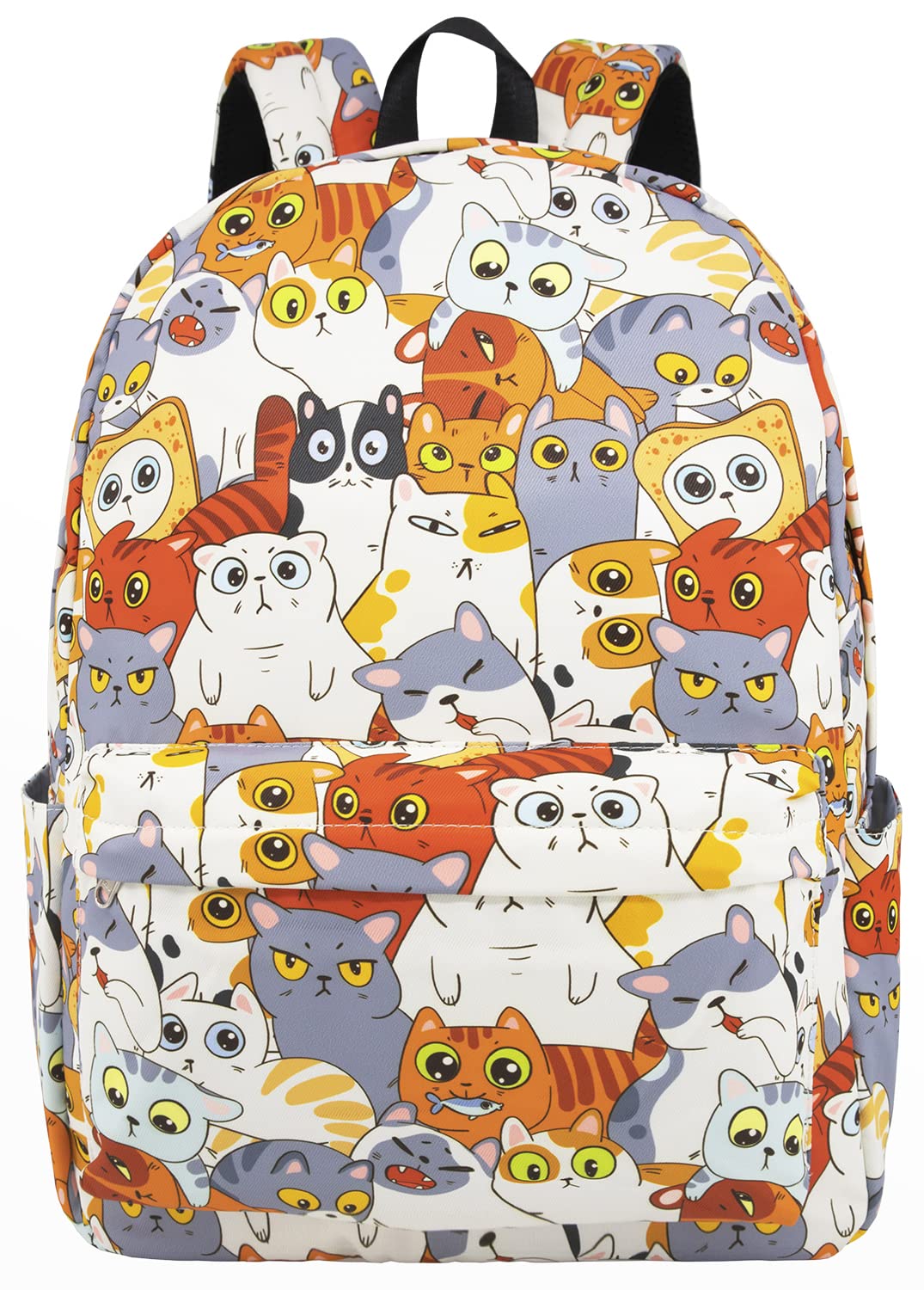 Cute Cat Backpack for Girls & Boys - Waterproof School Bookbag for Teens, Kids, College & High School Students - Laptop Backpack for Travel & Daily Use