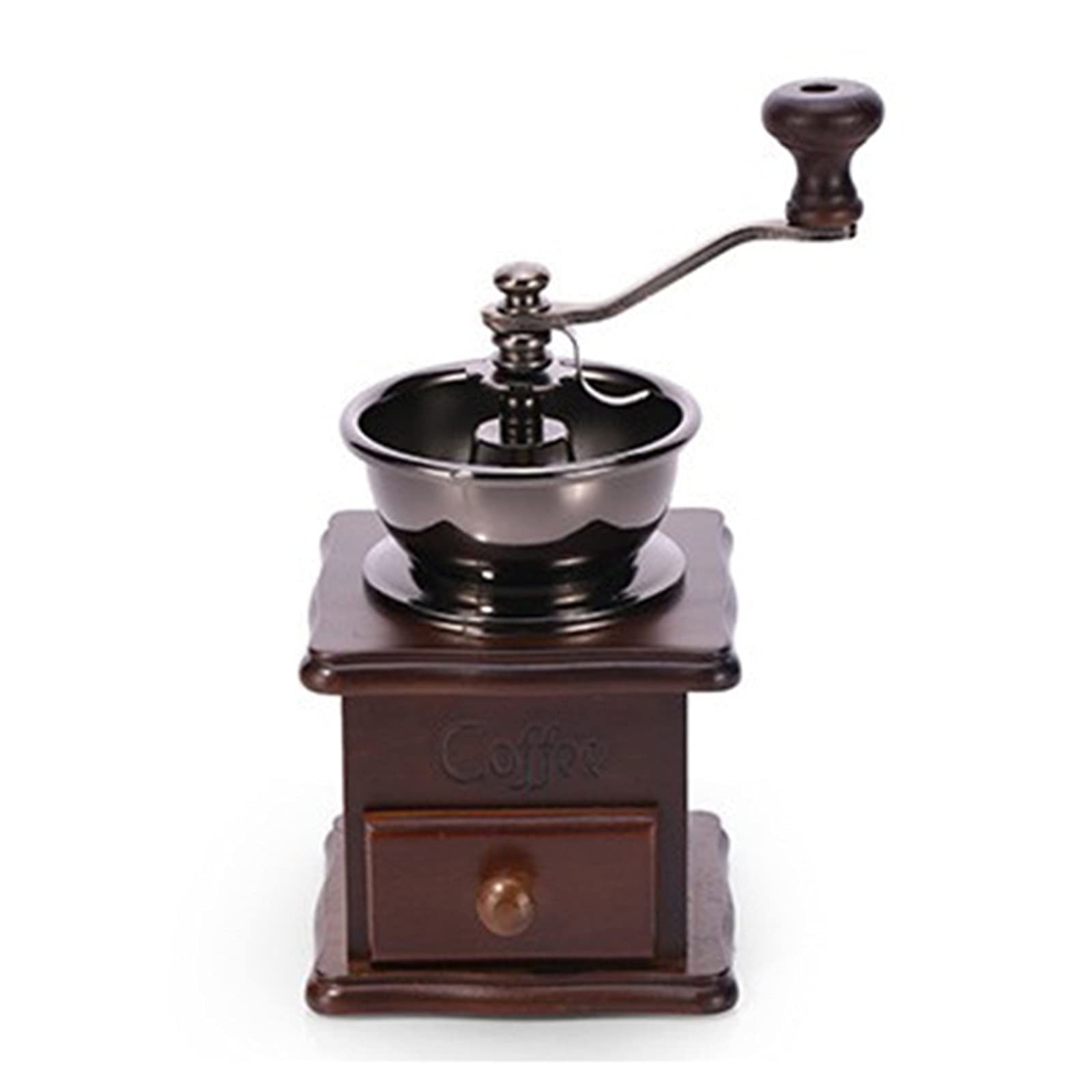Premium HEMOTONE Manual Coffee Grinder - Retro Hand Crank Coffee Bean Mill, Portable Burr Grinder for Espresso, French Press & Pour Over - Perfect for Camping, Travel & Home Use - Unique Gift Idea for Coffee Lovers