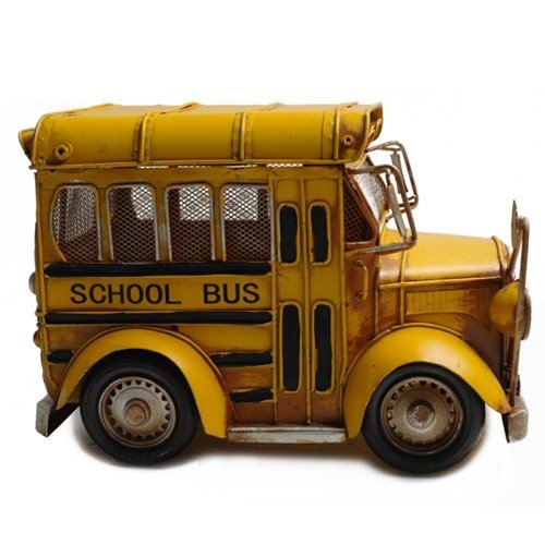 Vintage School Bus Home Decor - Rustic Metal Wall Art for Farmhouse, Classroom & Kids Room Decor - Perfect for Nursery, Playroom & Themed Party Decorations