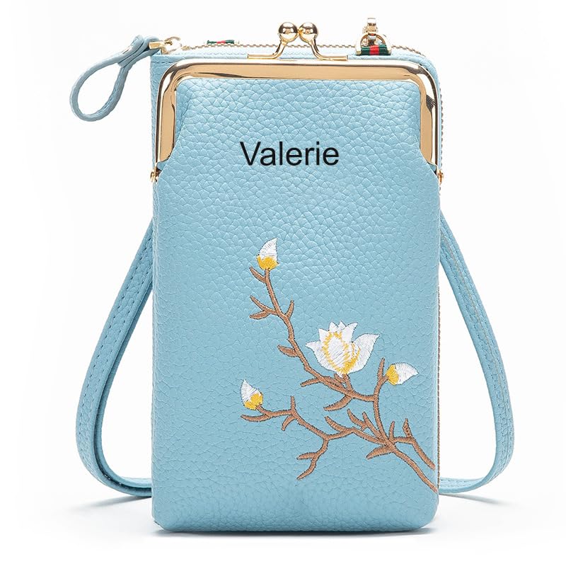 Women's Small Crossbody Phone Sling Bag - Cute Kiss Lock Shoulder Purse with Credit Card Slots & Wallet Function | Perfect for Daily Use, Travel, Shopping & Hands-Free Convenience