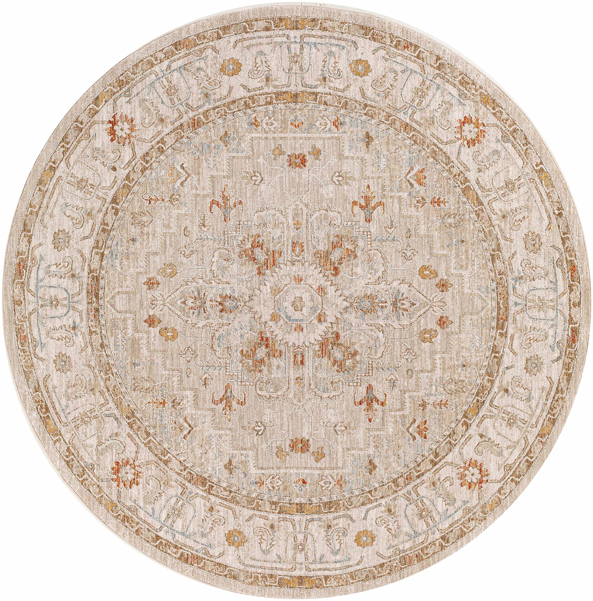 Hauteloom Richelieu Traditional Round Area Rug 7'10