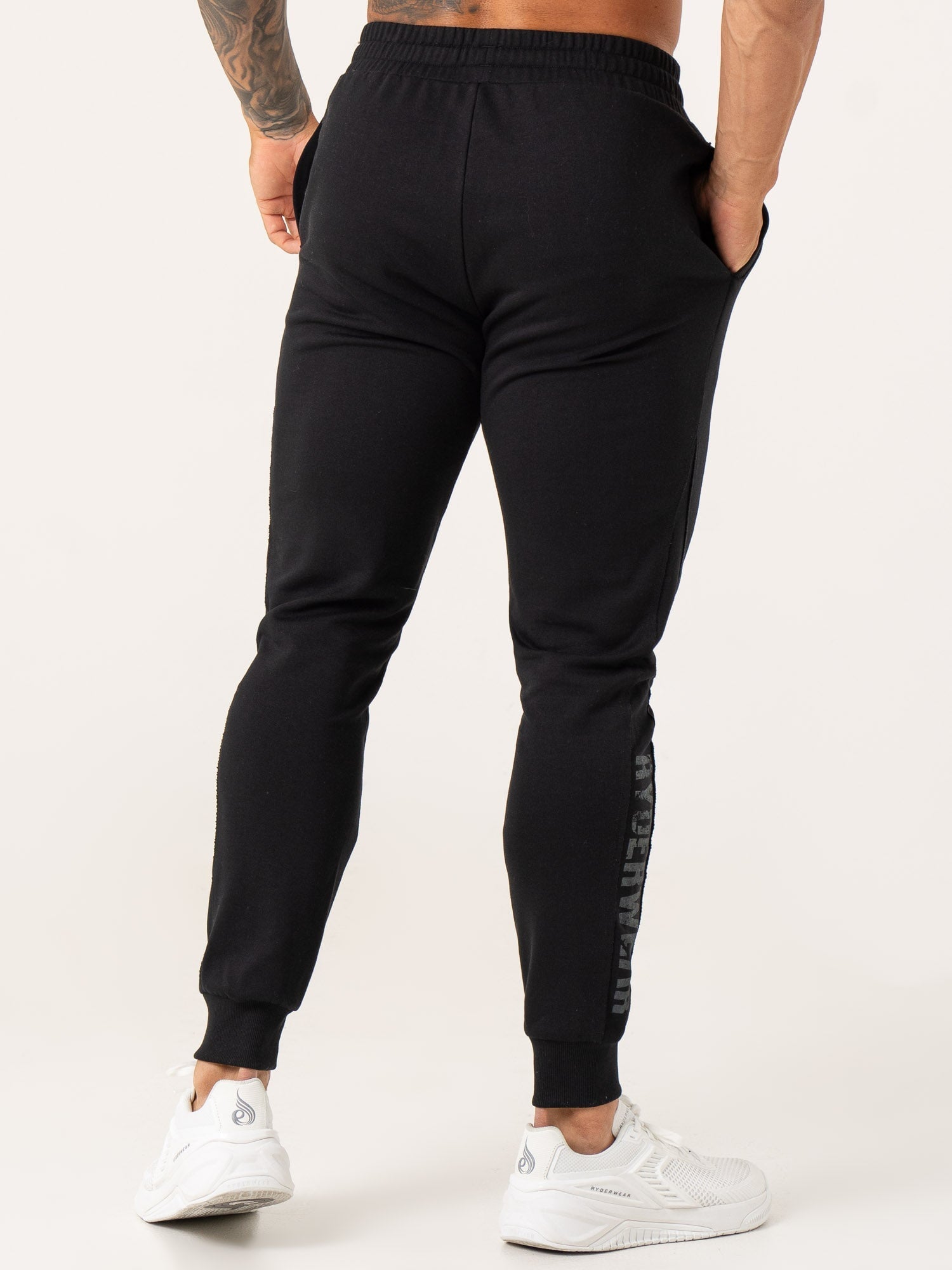 Force Track Pants for Men - Black Athletic Running Jogging Pants - Comfortable Workout & Gym Training Pants for Casual Wear