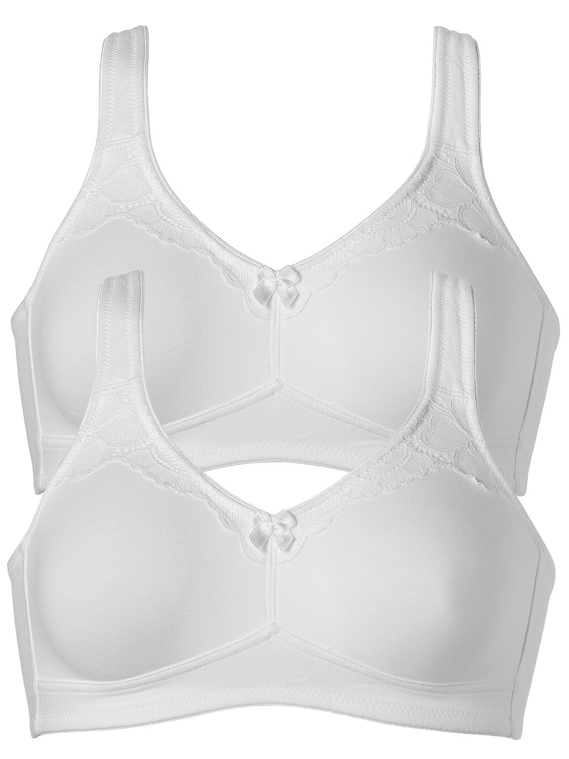 Naturana Women's Soft Bras Pack of 2 - Comfortable Wireless Bralette for Everyday Wear - Perfect for Yoga, Sleeping & Lounge