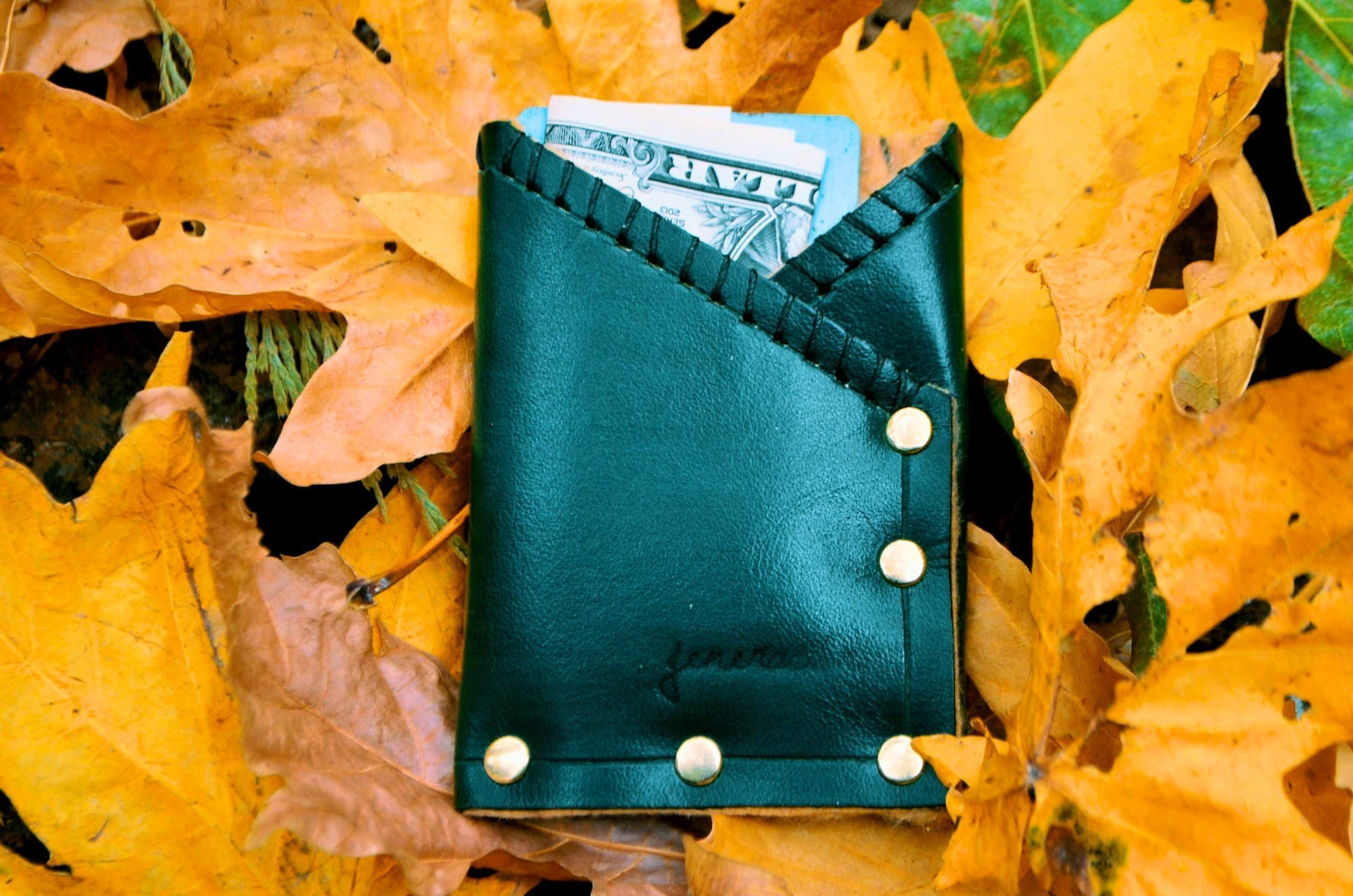 Nomad Front Pocket Slim Wallet - Personalized Custom Leather Wallet for Men | Perfect for Everyday Carry, Travel & Minimalist Lifestyle