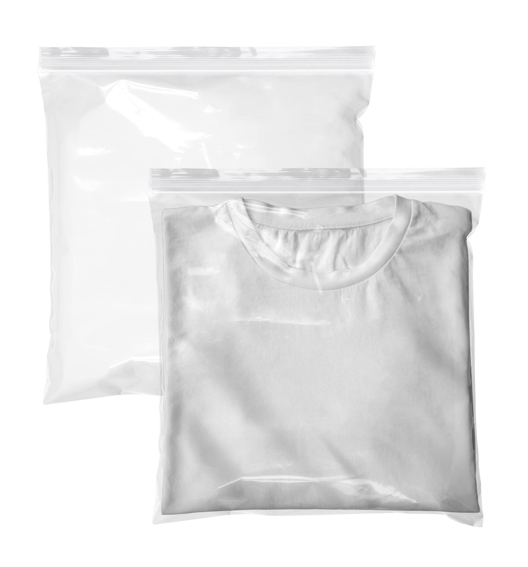 APQ 500 Pack 12x12 Heavy Duty Clear Zipper Bags - 6 Mil Thick Reusable Seal Top Polyethylene Storage Bags for Food, Industrial & Medical Use | Perfect for Organizing, Packing & Storing Crafts, Snacks & Supplies