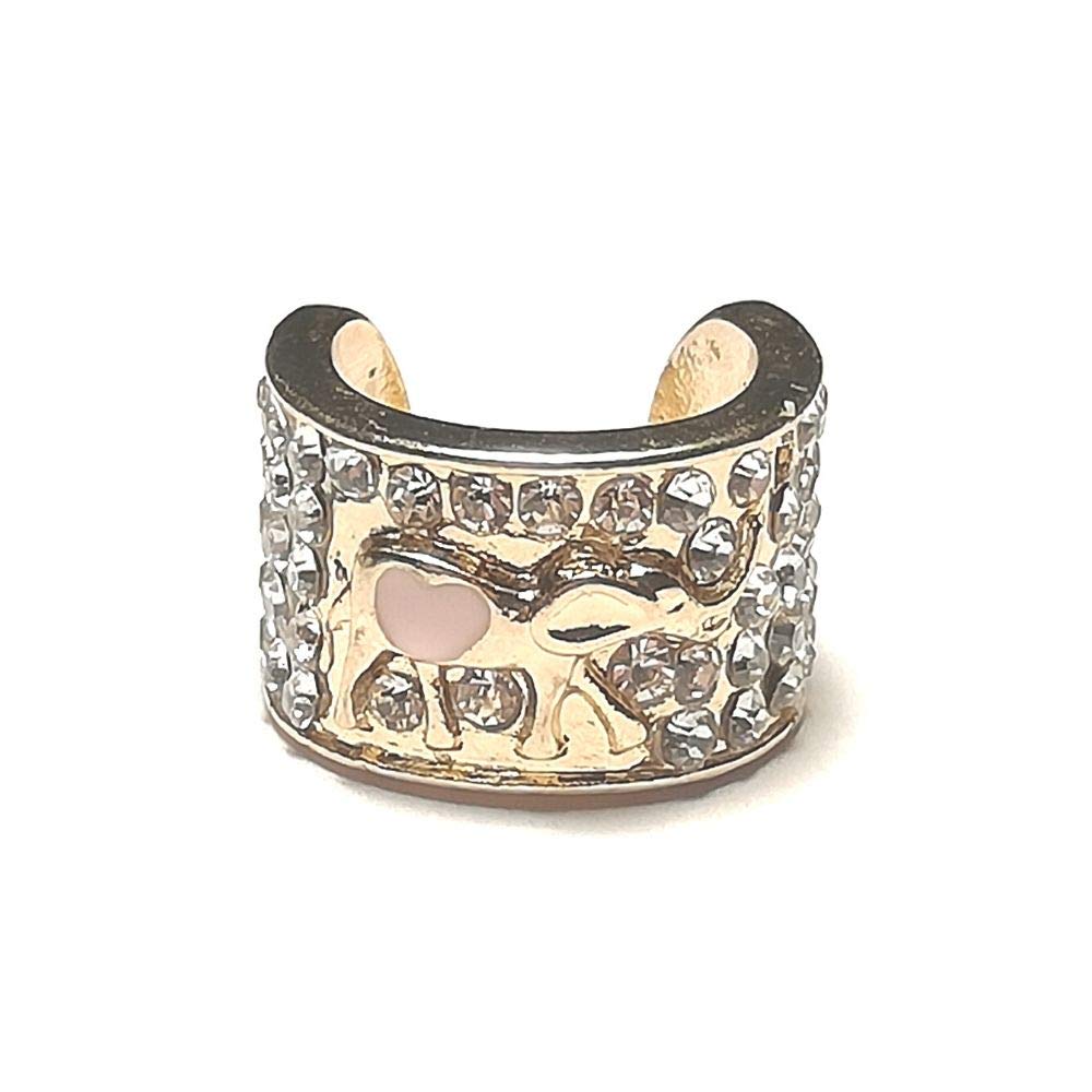Premium Stethoscope Charms Jewelry - Crystal Gold Elephant Pendant for Nurses & Medical Professionals | Perfect for ID Badge Reels, Scrubs & Medical Accessories
