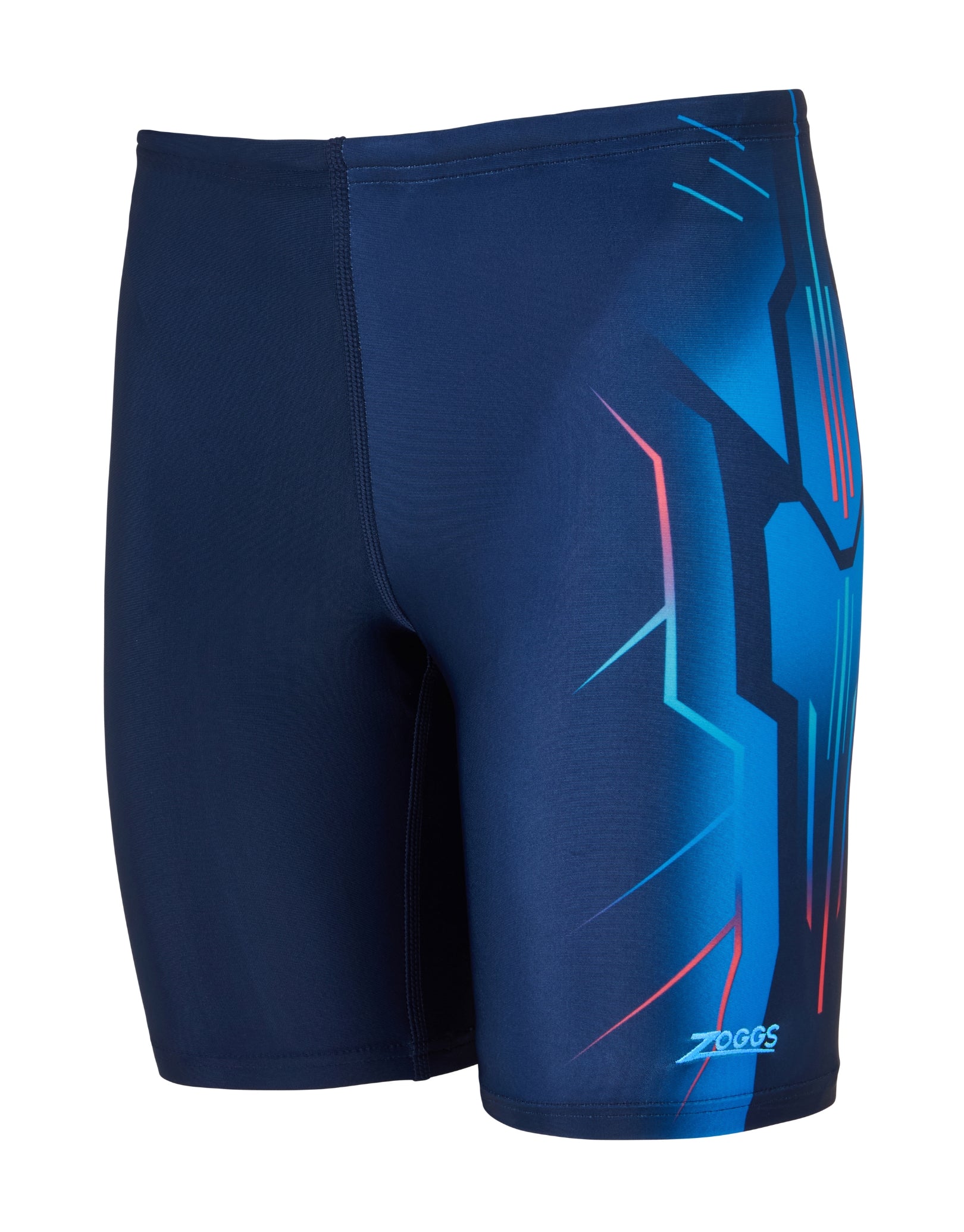 Boys' Combat Mid Swim Jammer - Quick-Dry Performance Swimwear for Competitive Swimming & Water Sports (Blue) - Ideal for Swim Team Practice, Lap Swimming & Summer Pool Activities
