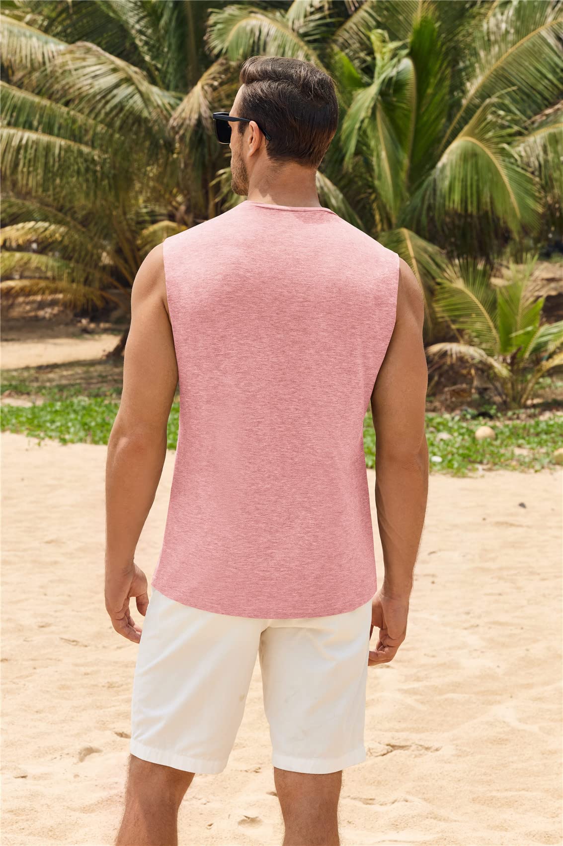 Gafeng Men's Workout Tank Tops - Muscle Cut Off Sleeveless Gym Shirts for Bodybuilding & Training - Breathable Cotton Athletic T-Shirts - Perfect for Gym, Running & Outdoor Workouts