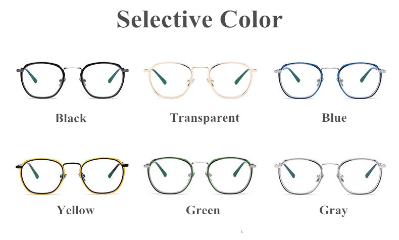 Stylish Aimee Unisex Full Rim Polygon Square Acetate Alloy Eyeglasses Frame 54137 - Perfect for Work, Reading & Fashion Accessories