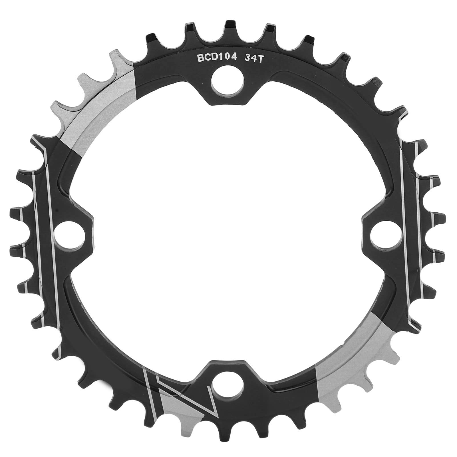 34T Mountain Bike Chainring 104 BCD - High-Performance Positive/Negative Tooth Disc for MTB, Road & BMX Bikes - Perfect for Trail Riding, Commuting & Off-Road Cycling Accessories