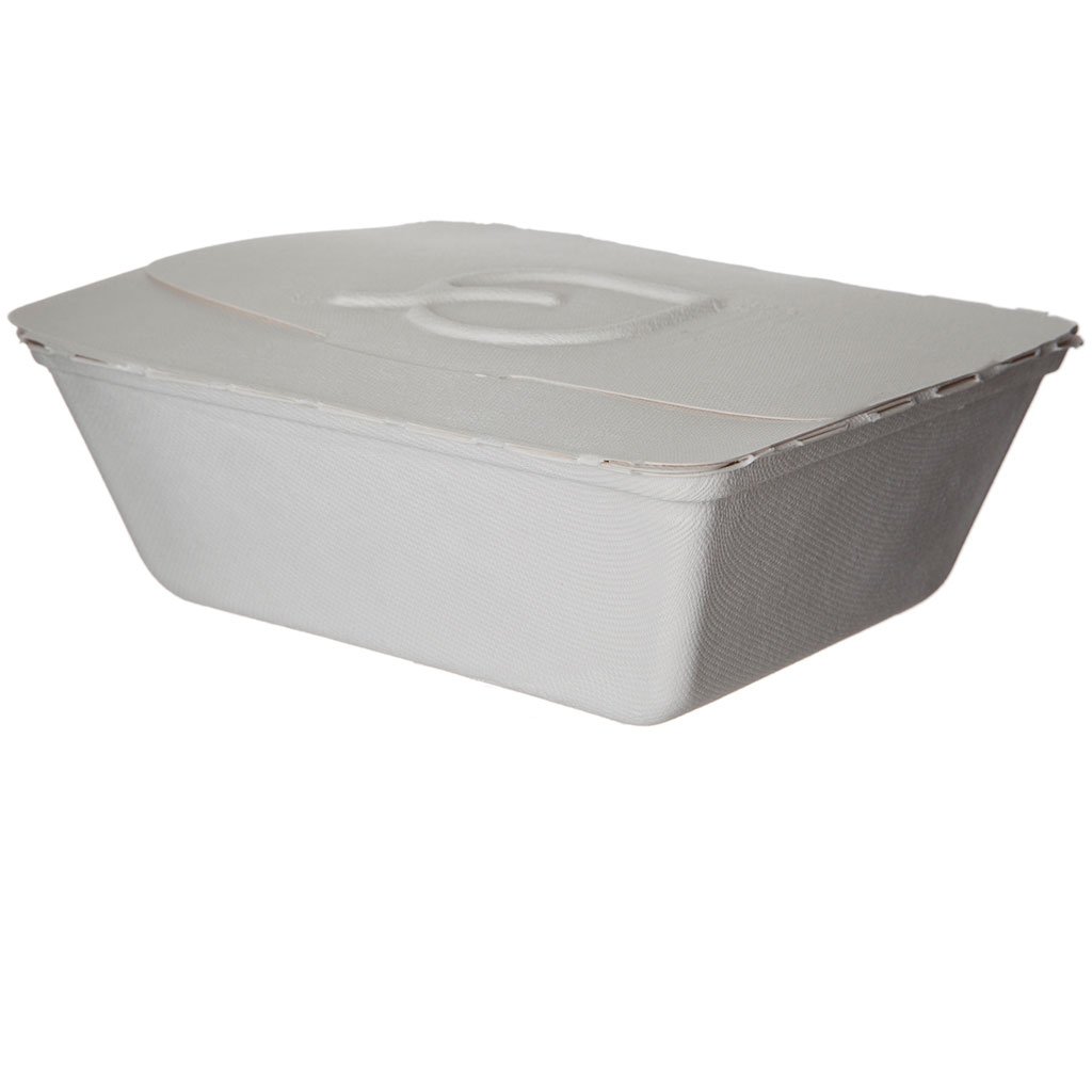 Eco-Products FSC Certified Compostable Sugarcane Takeout Containers - 84oz (150 Count) - White - Eco-Friendly Disposable Food Boxes for Restaurants, Catering & Meal Prep