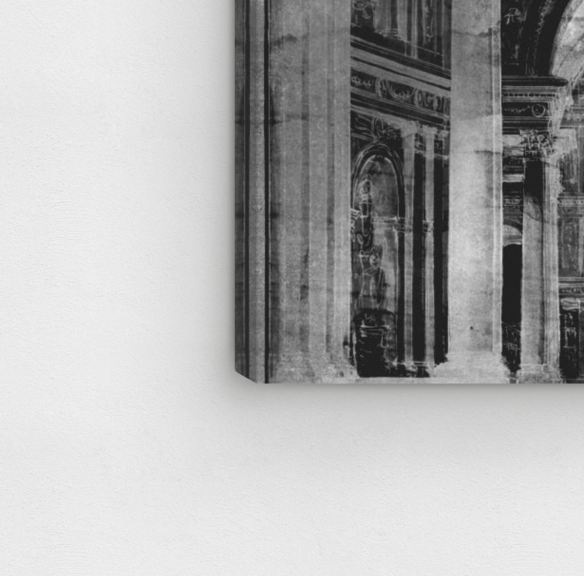 Oliver Gal Artist Co. 'Palatine Hill' Architecture Wall Art Canvas Print - 30x20 Inches Black & White Home Decor - Perfect for Living Room, Bedroom & Office Wall Decor