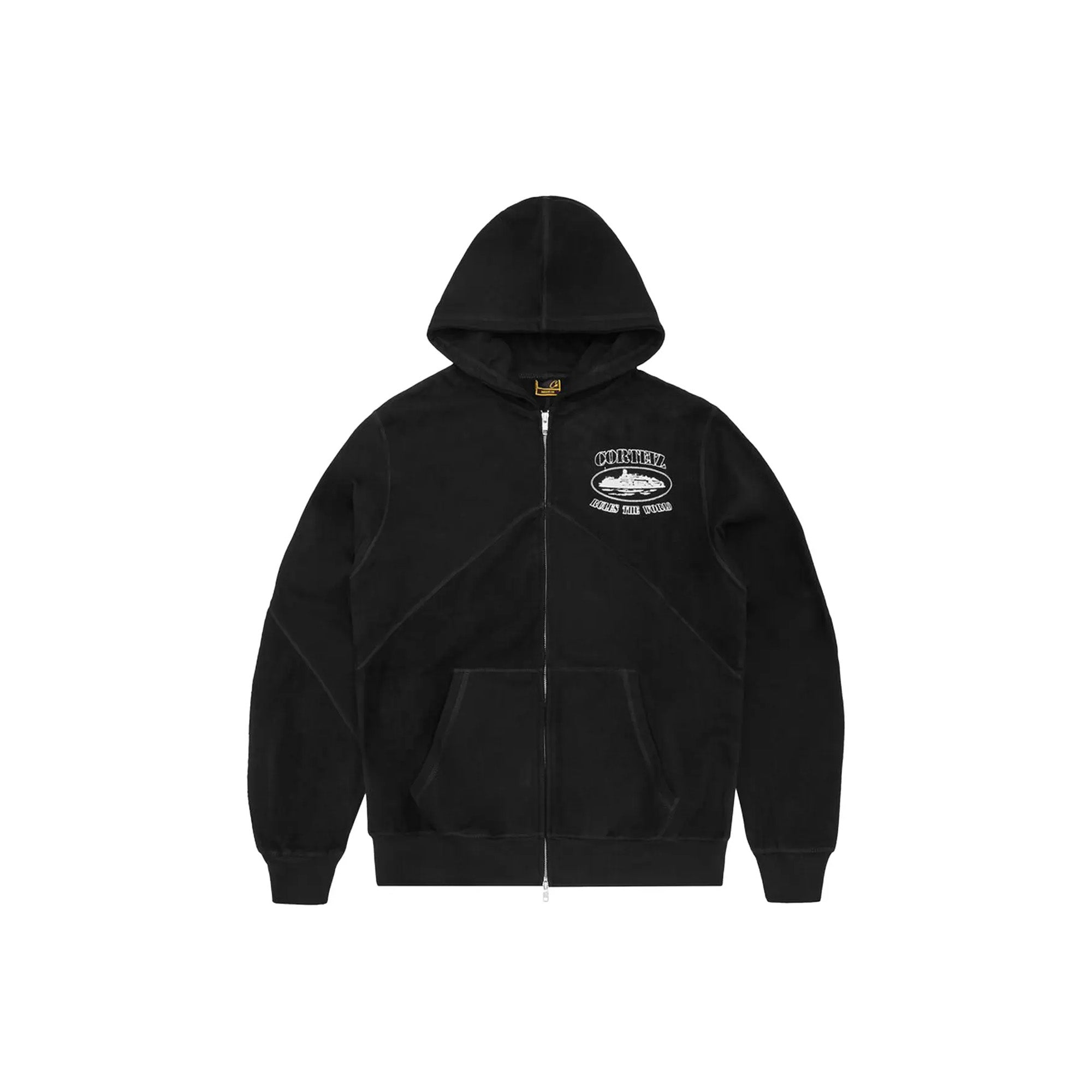 Corteiz Superior Royale Zip Hoodie for Men & Women - Premium Black Pullover with Front Pockets | Streetwear Fashion, Casual Wear & Gym Outfit