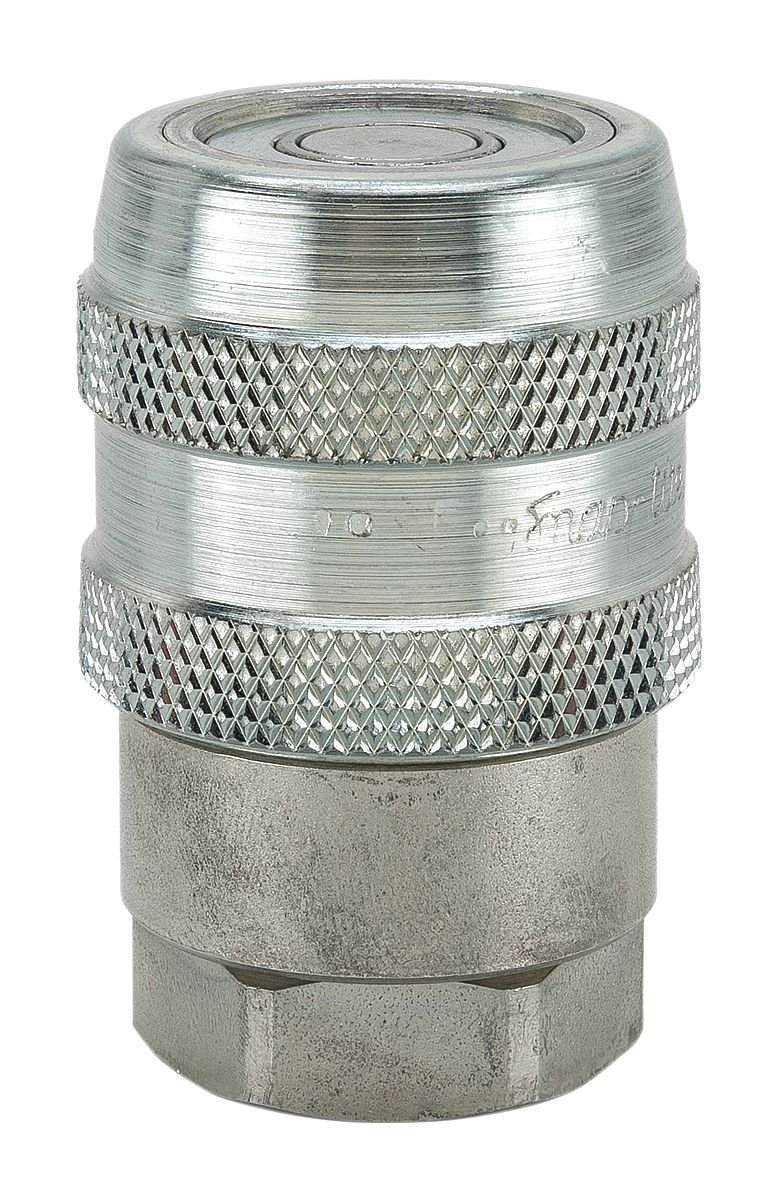 1/2-14 x 3/8 Inch Steel Coupler Body - Heavy Duty Hydraulic Fitting for Tractors, Excavators & Construction Equipment