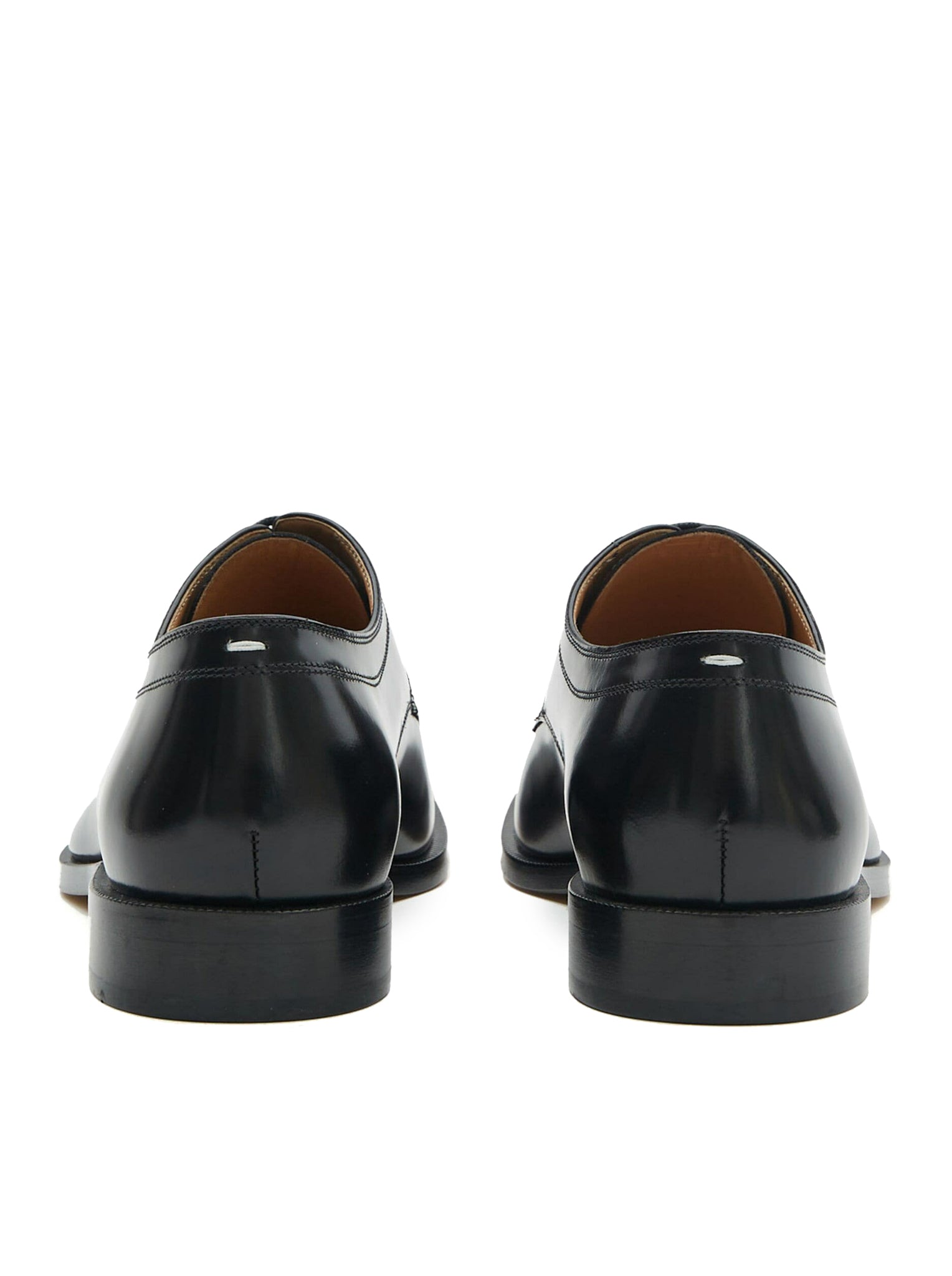 Maison Margiela Derby Tabi Shoes - Black Leather Lace-Up Boots for Men & Women | Fashionable Punk & Avant-Garde Style | Perfect for Streetwear, Night Out & Artistic Events