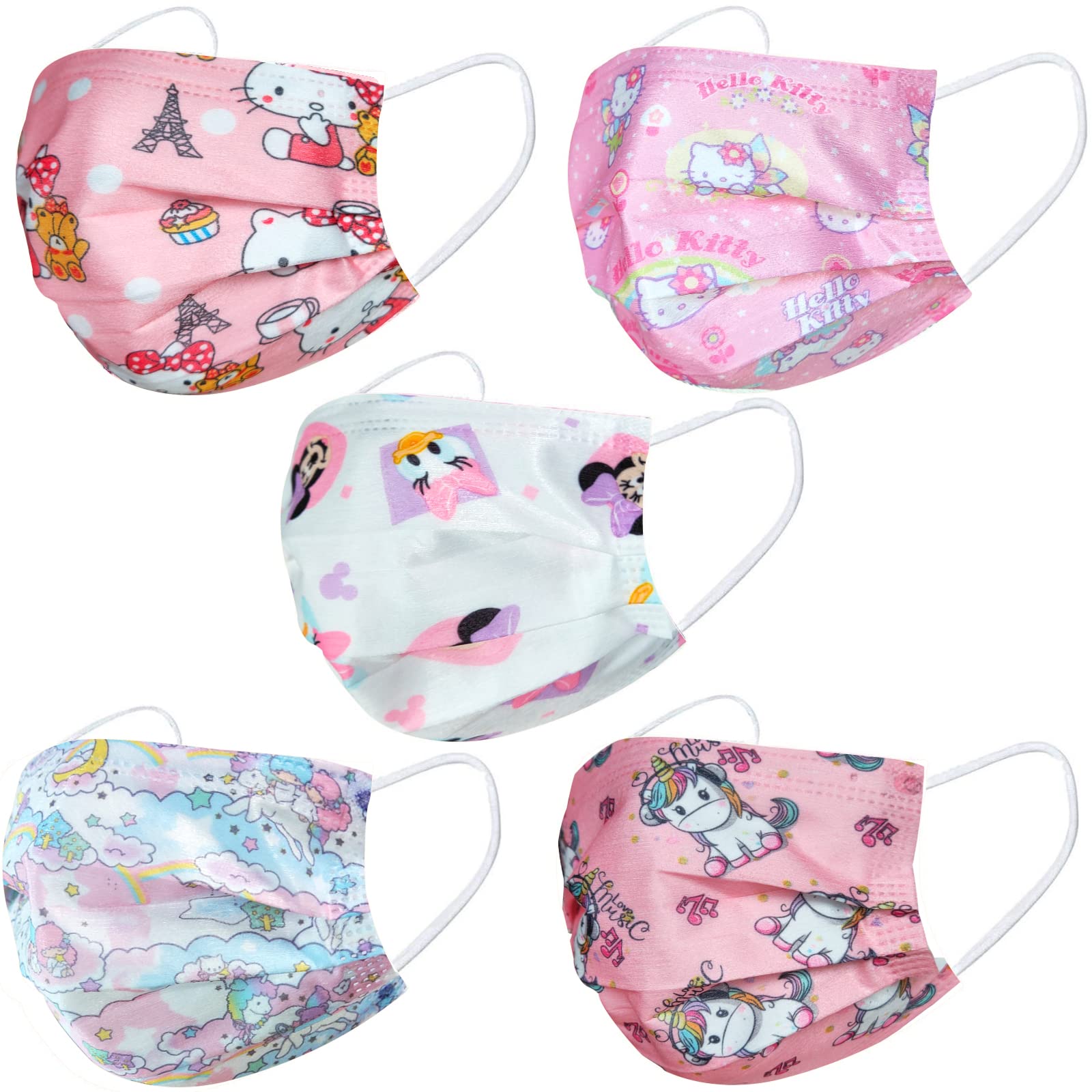 Breathable Kids Face Masks 50PCS for School & Outdoor Activities