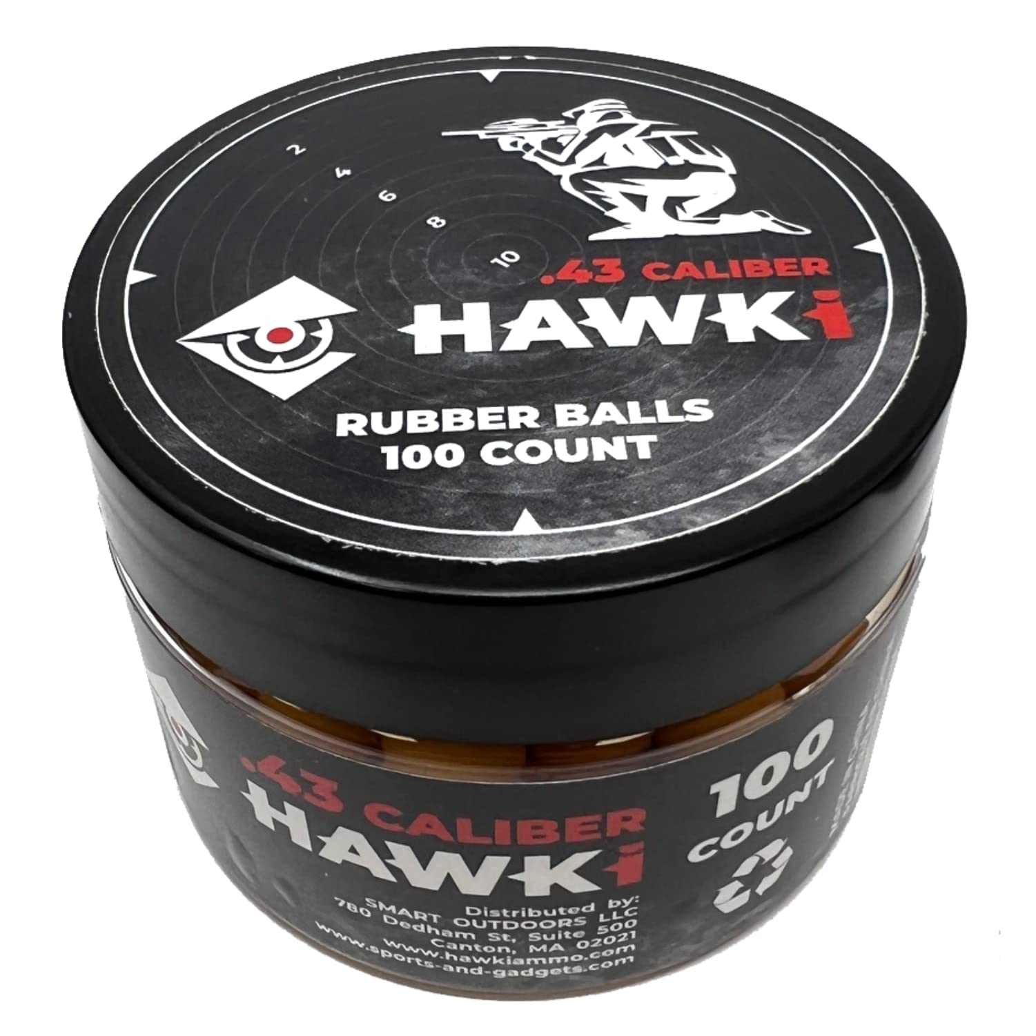 Hawki .50 & .43 Caliber Reusable Soft Rubber Training Balls - Less Lethal Ammo for Paintball Guns | Perfect for Target Practice, Force Training & Tactical Exercises
