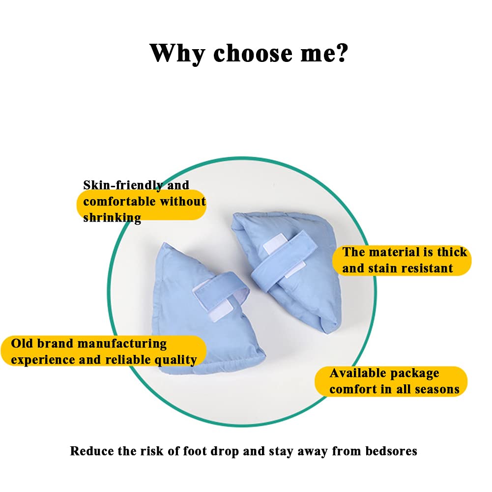 Heel Support Pillows for Ankle & Foot Comfort - Anti-Droop Heel Cushion Protector Pads for Bedsore Prevention | Ideal for Sleeping, Sitting & Post-Surgery Recovery