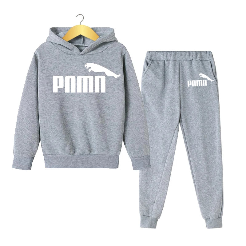 2023 Trendy Kids' Hoodie & Pants 2-Piece Set - Boys & Girls Spring/Fall Casual Outfit for Outdoor Jogging, Playdates & School Activities | Comfortable Cotton Sweatshirt & Jogger Pants